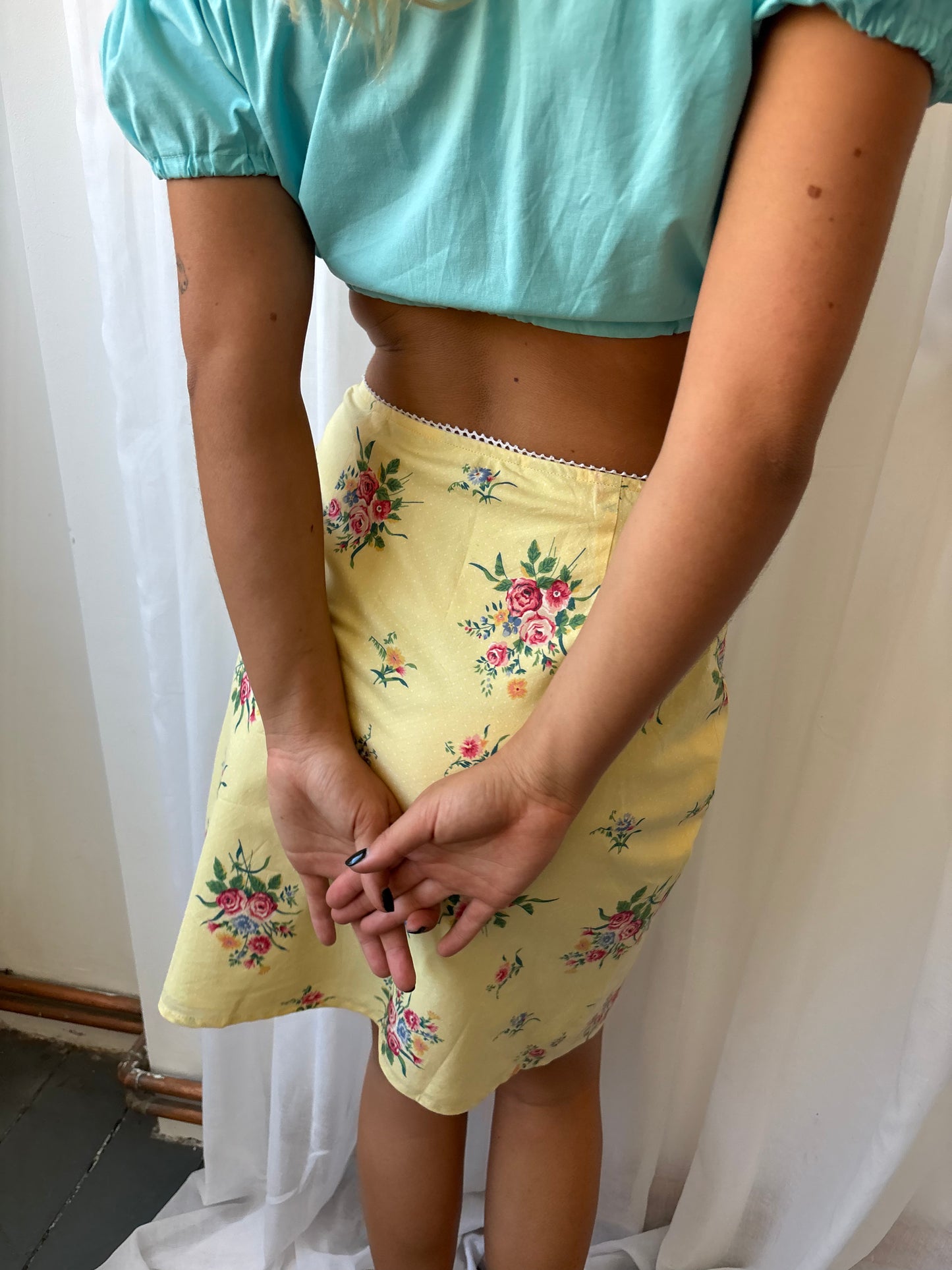 Ralph Lauren Yellow Floral Skirt