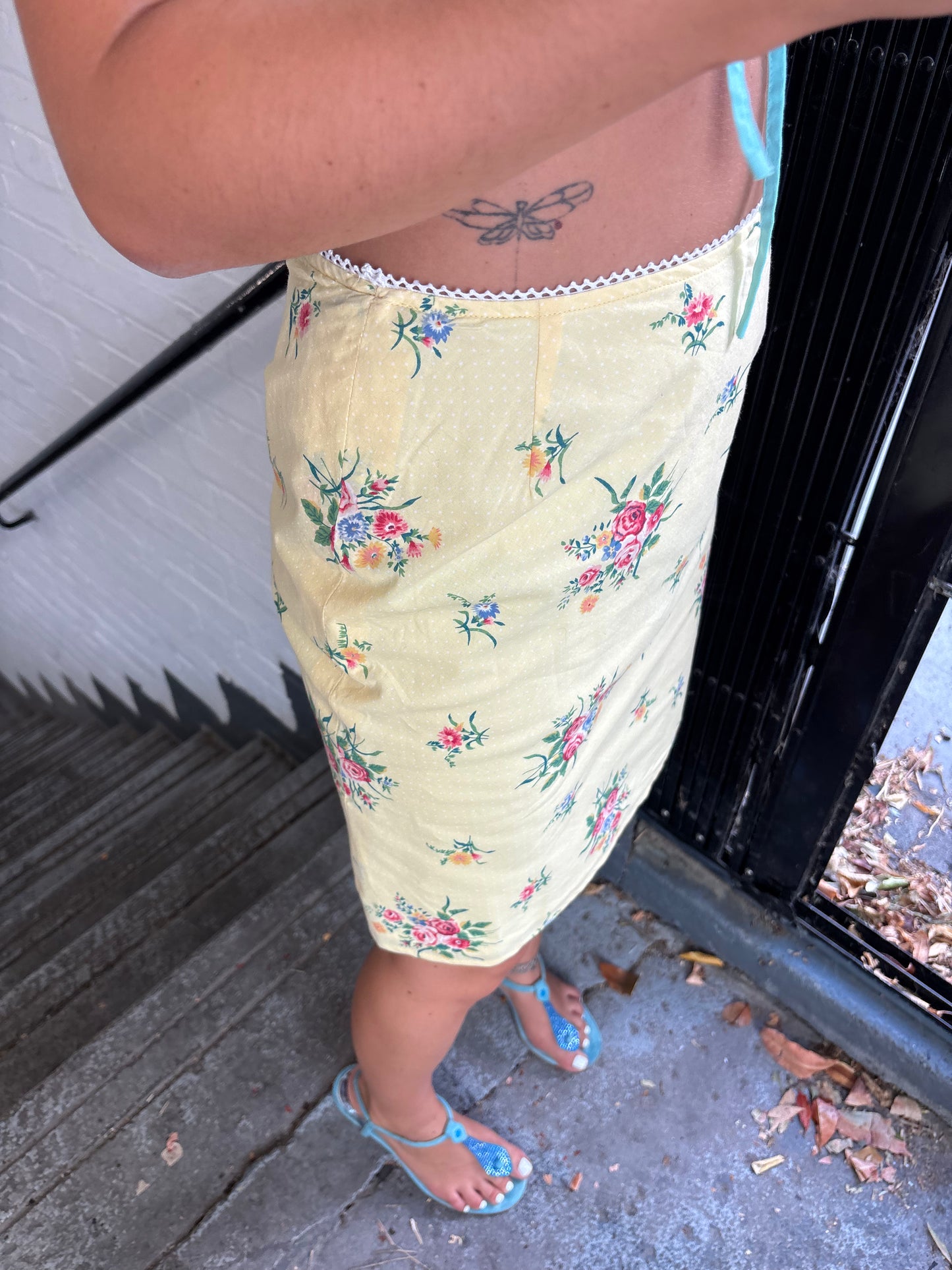 Ralph Lauren Yellow Floral Skirt
