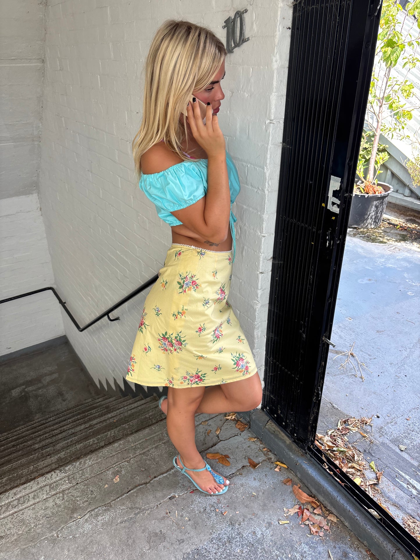 Ralph Lauren Yellow Floral Skirt