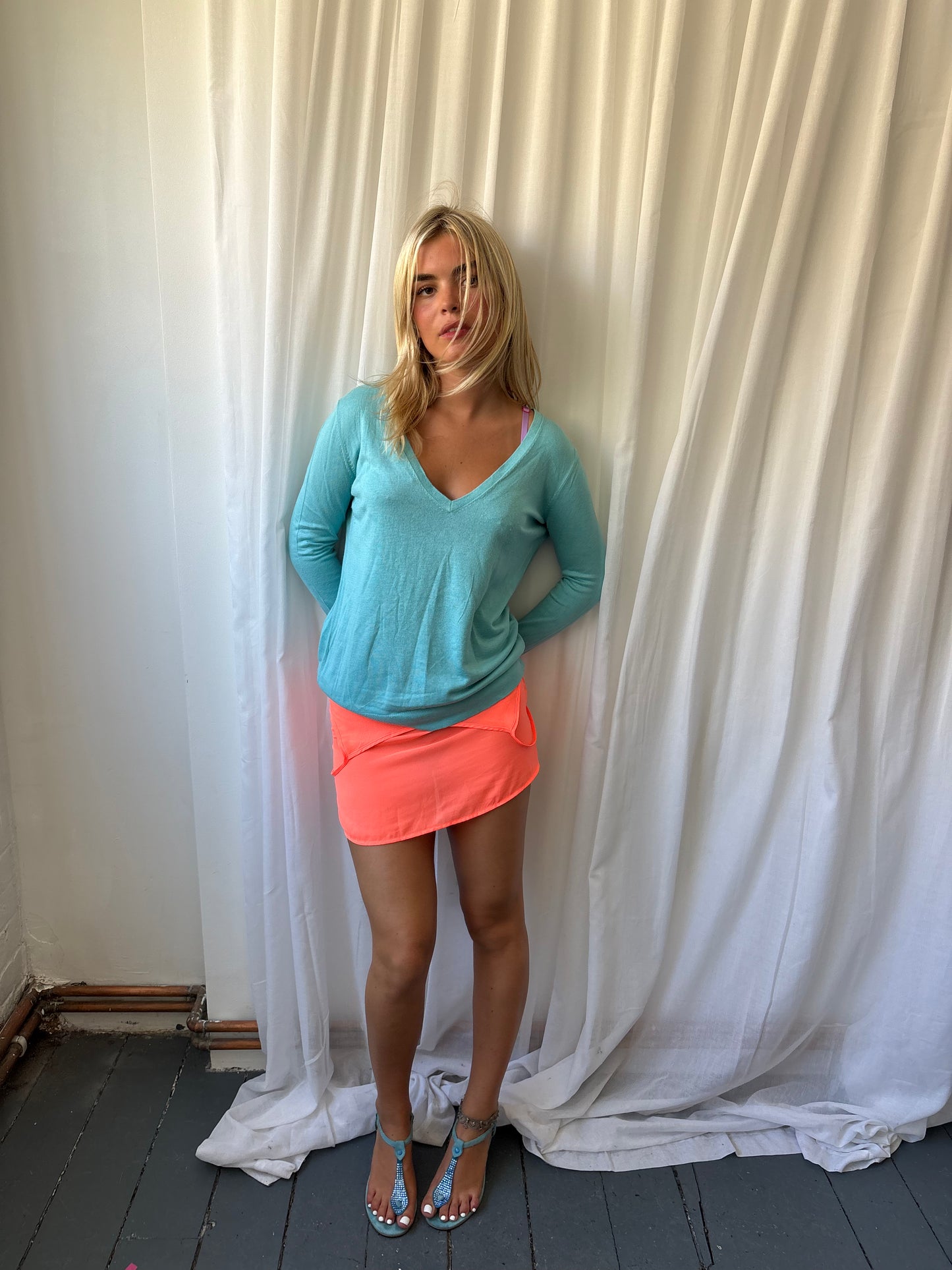 Benetton Aqua Knit Jumper