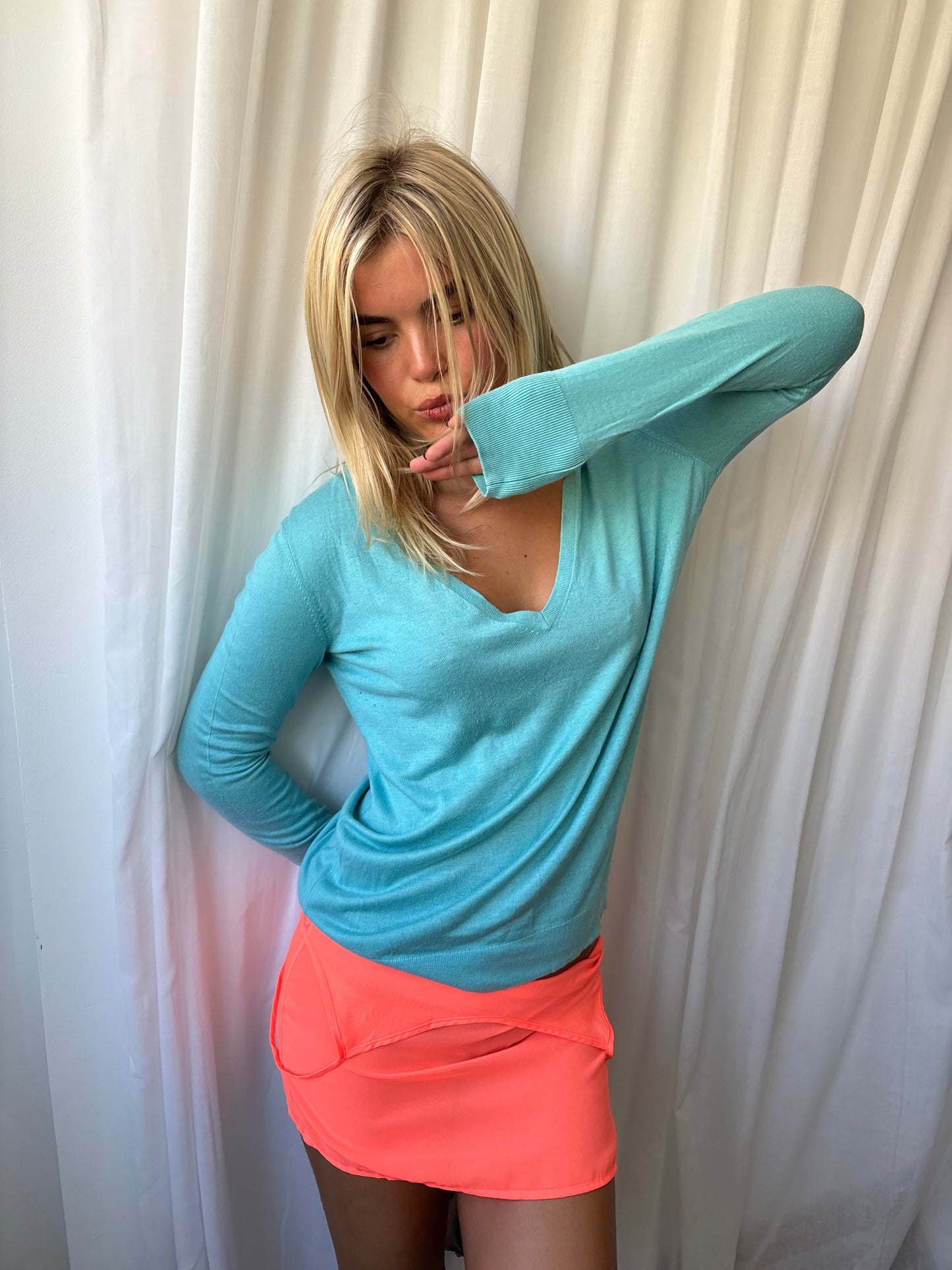 Benetton Aqua Knit Jumper