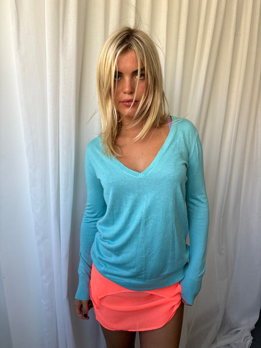 Benetton Aqua Knit Jumper