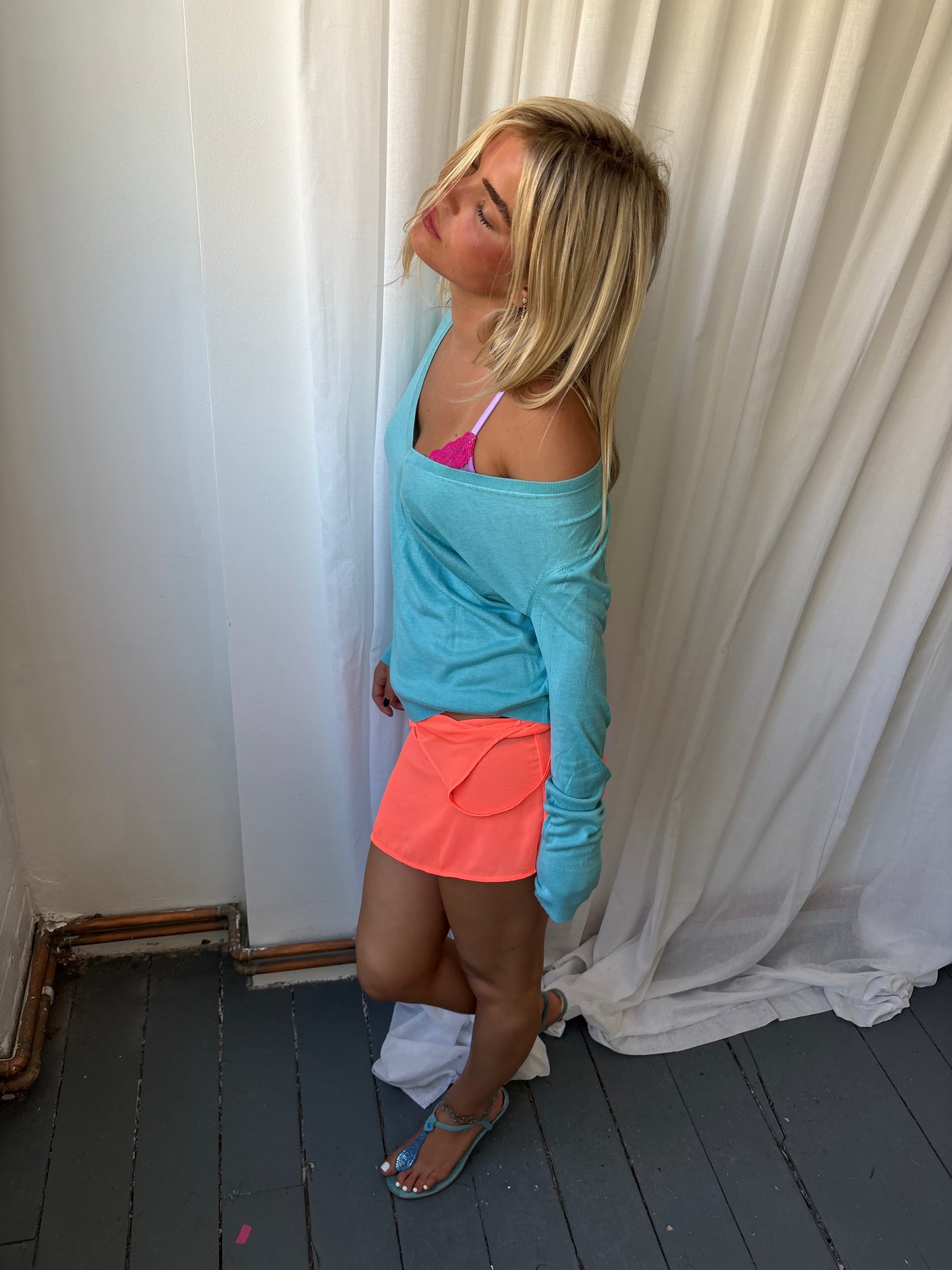Benetton Aqua Knit Jumper