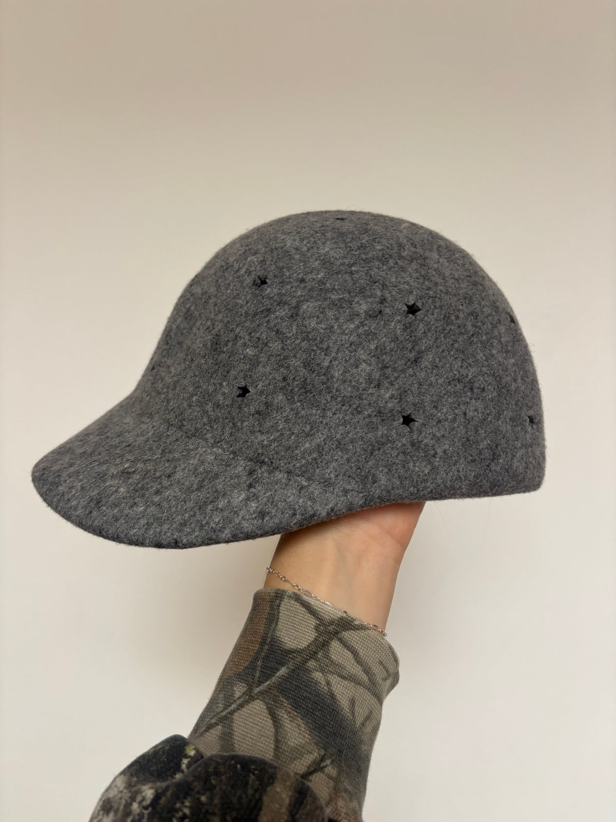 Karl Largerfeld Grey Wool Hat