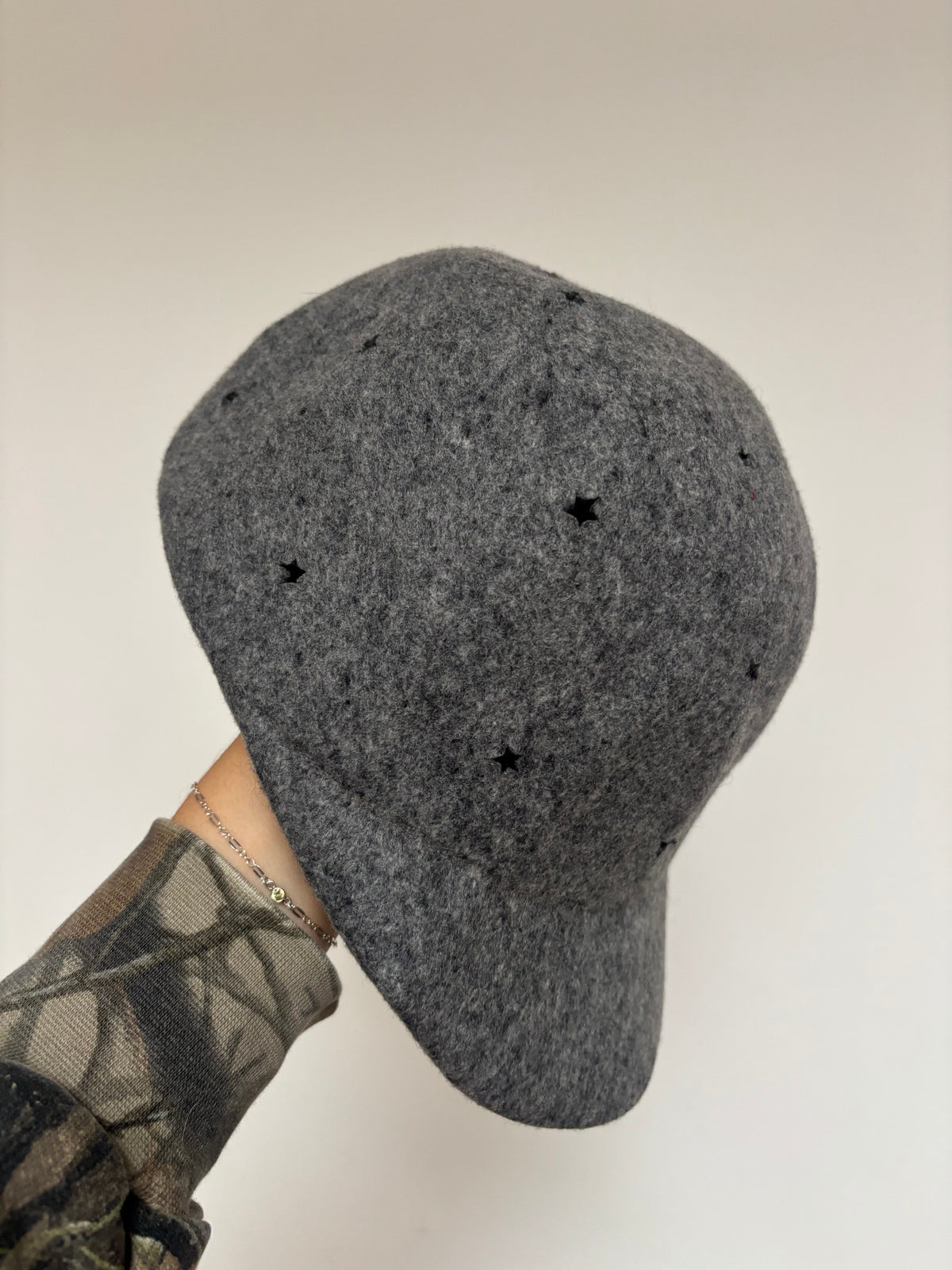 Karl Largerfeld Grey Wool Hat