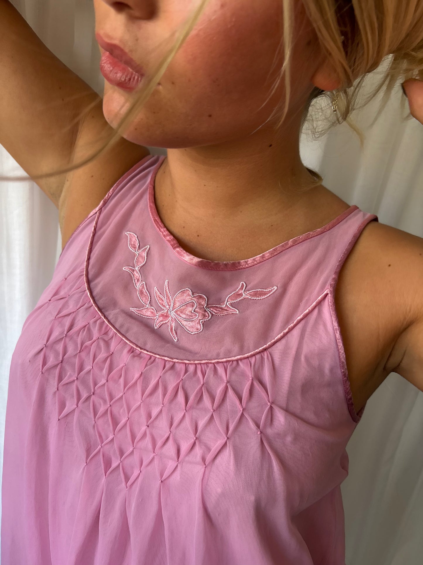 Vintage Pink Babydoll Dress