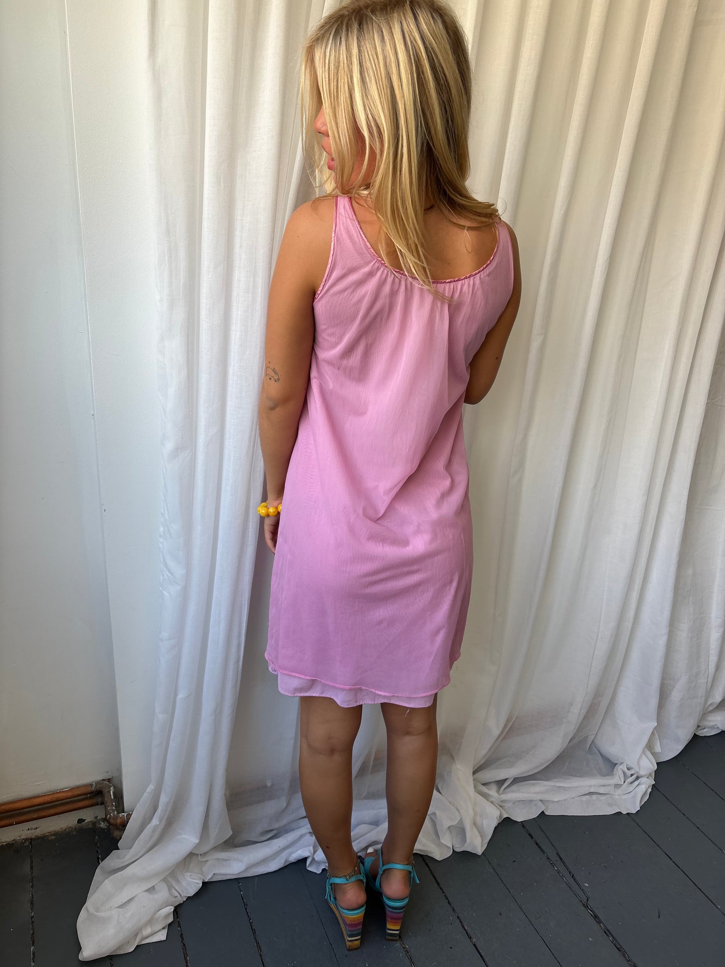 Vintage Pink Babydoll Dress