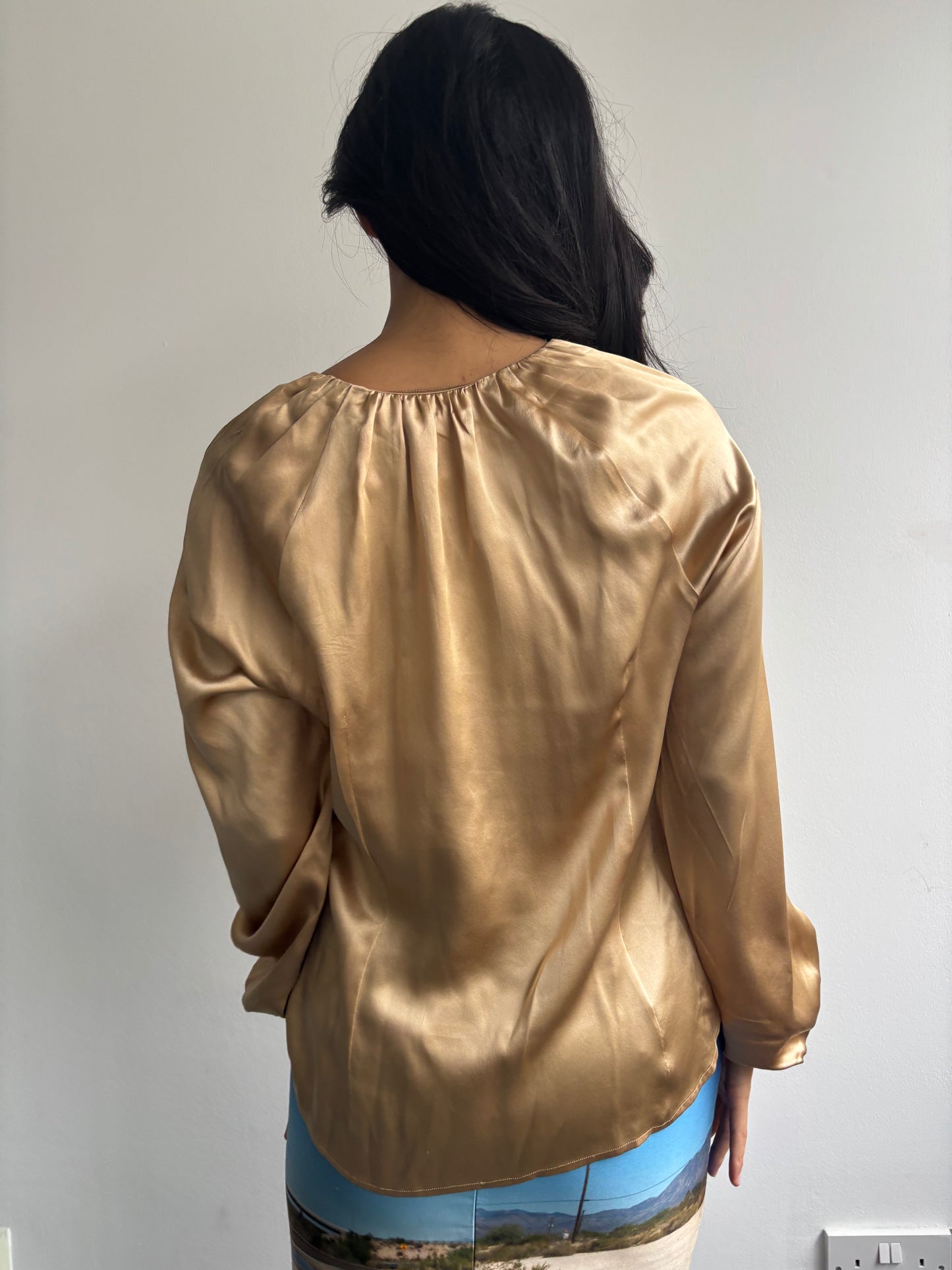 Iceberg Gold Silk Blouse