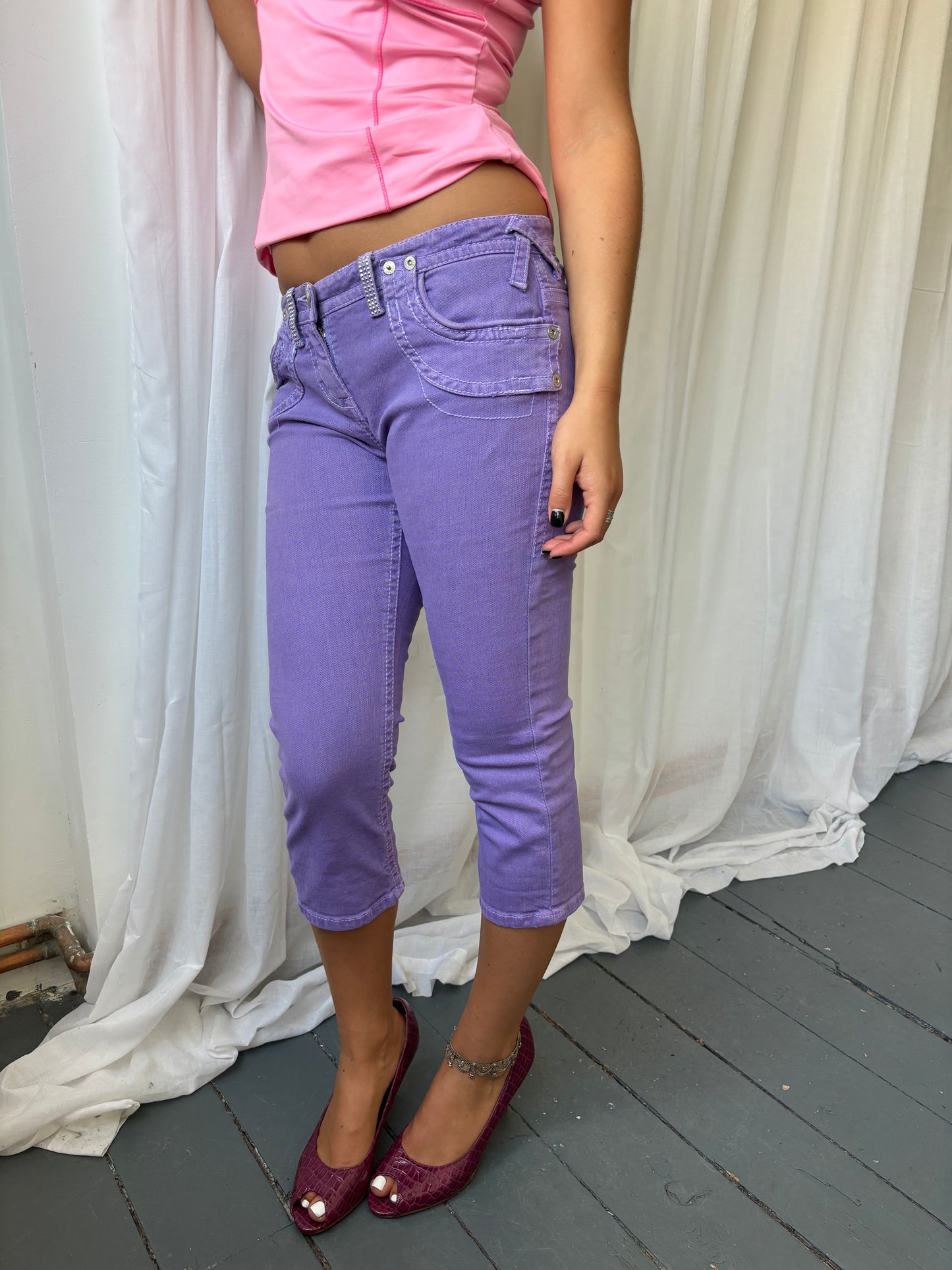 River Island Purple Capris