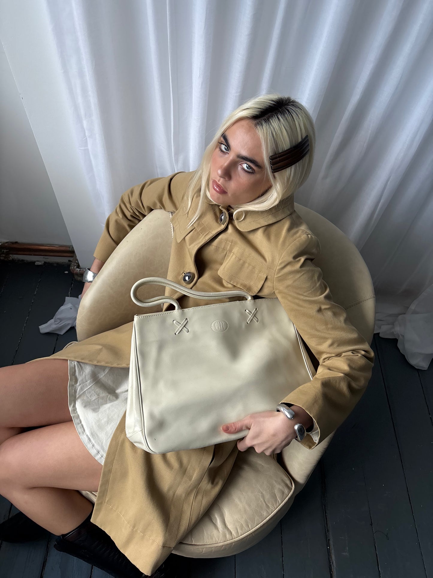 Georges Rech White Leather Bag