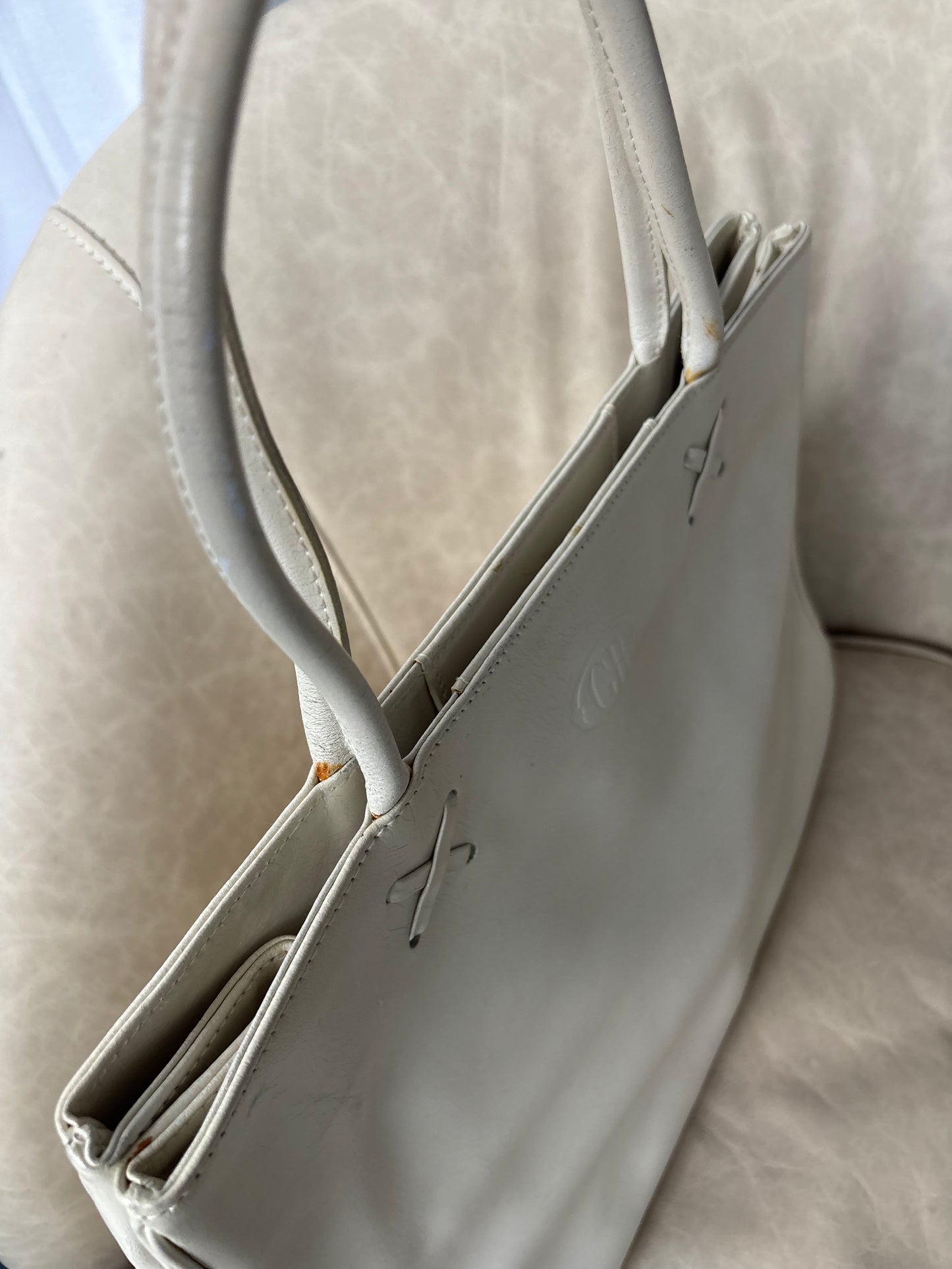 Georges Rech White Leather Bag