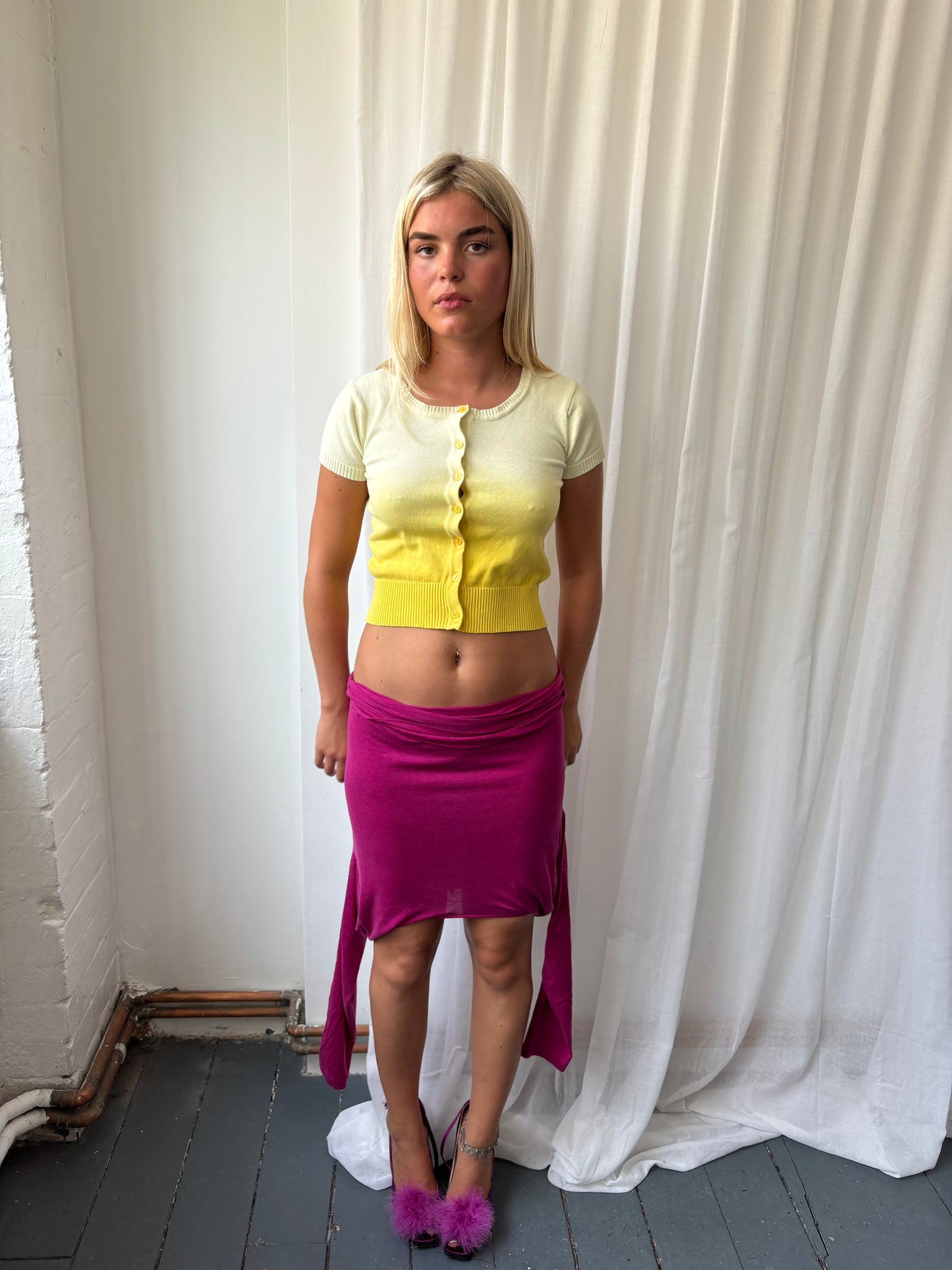 MK Yellow Ombré Cardigan