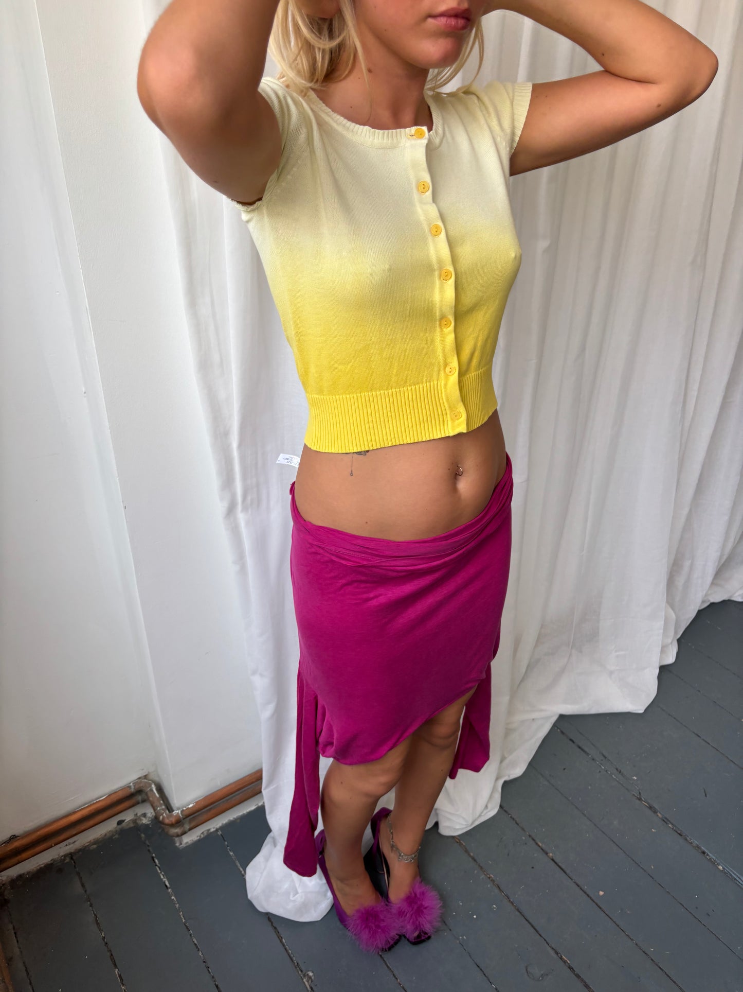 MK Yellow Ombré Cardigan