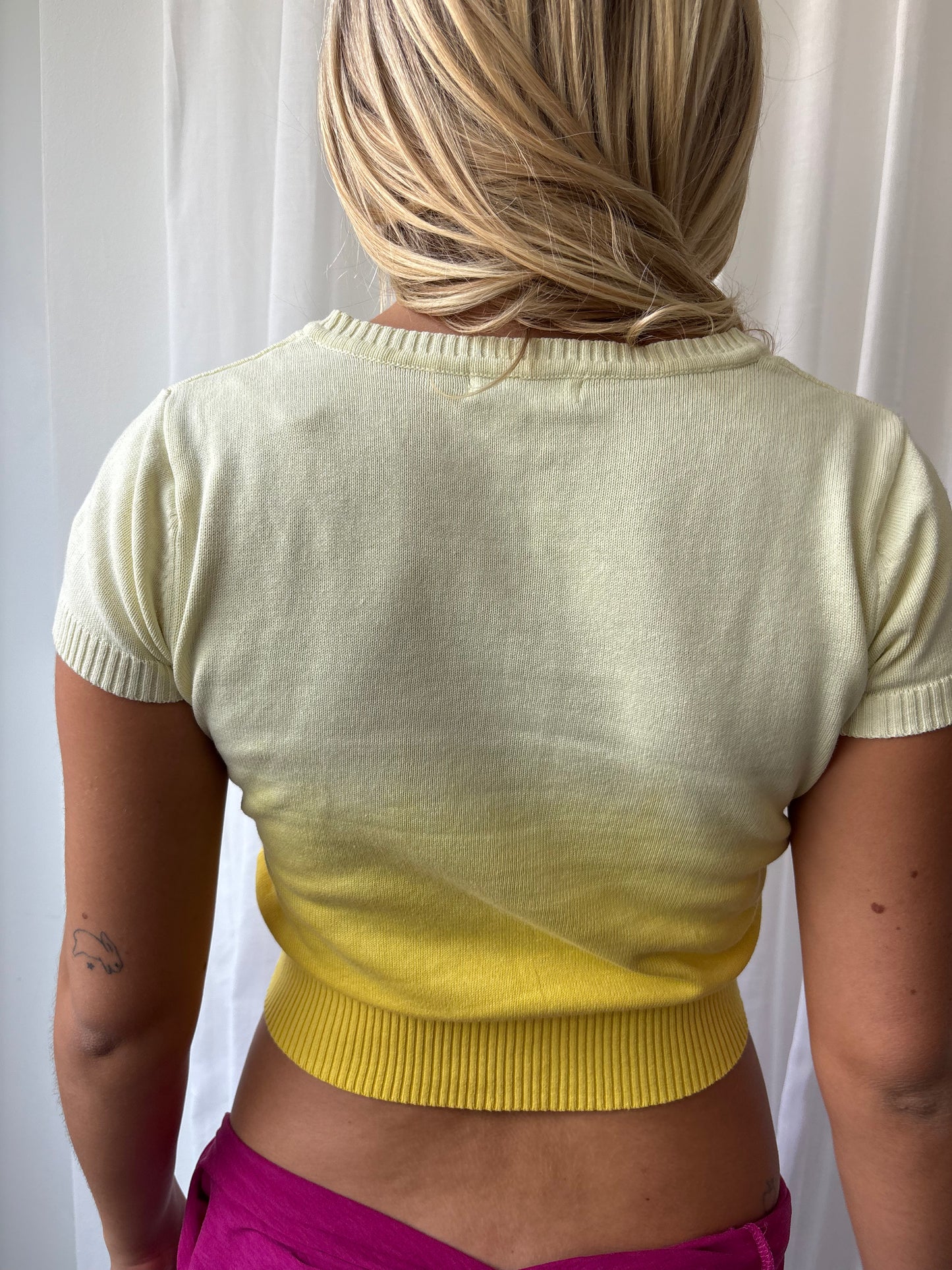 MK Yellow Ombré Cardigan