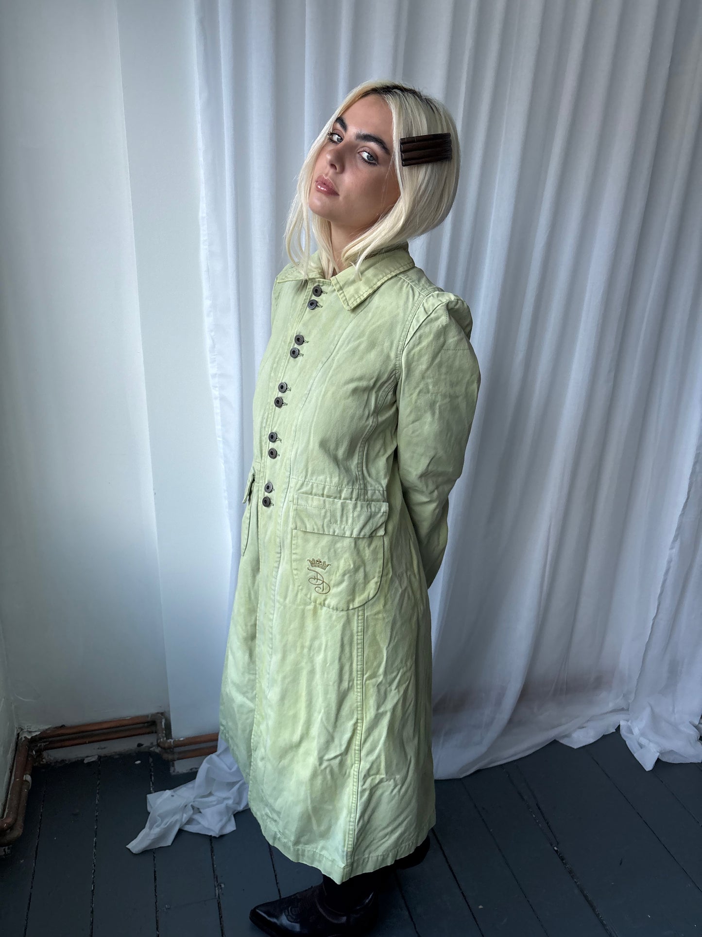 Diesel Pale Green Denim Coat