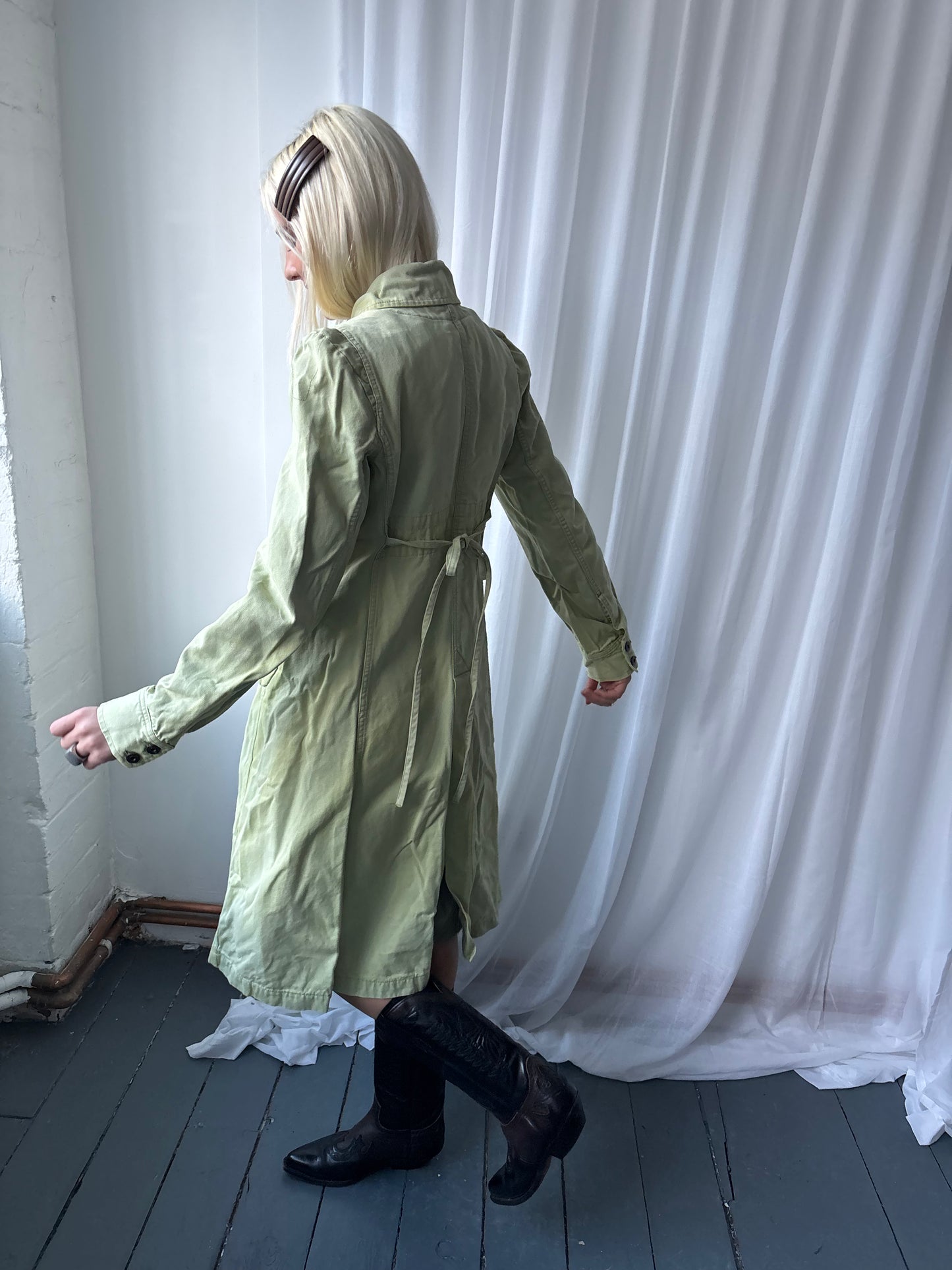 Diesel Pale Green Denim Coat