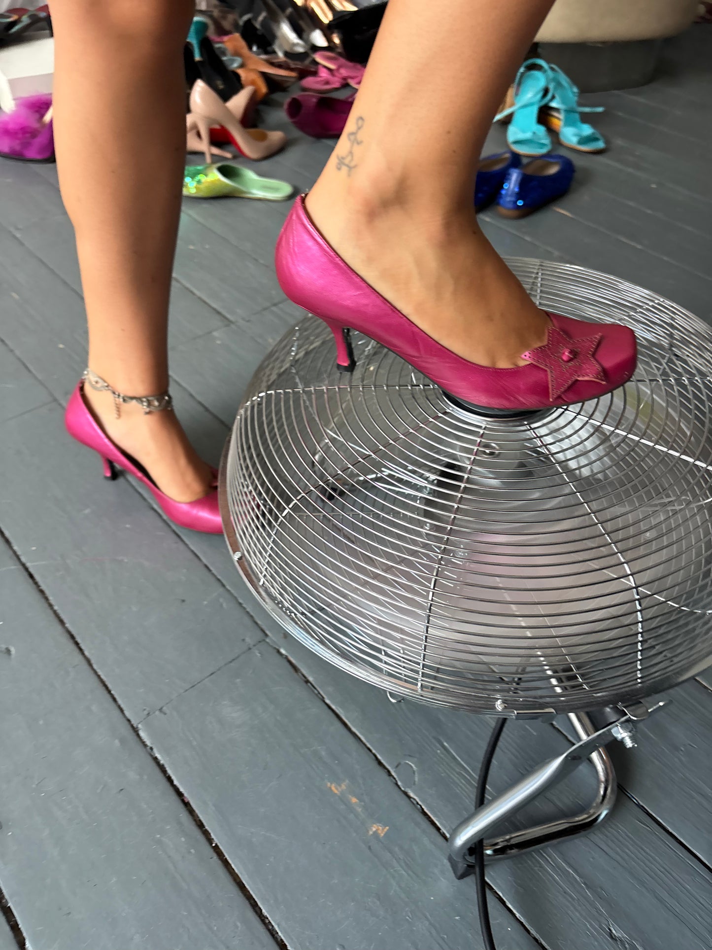 Schuh Metallic Pink Pumps
