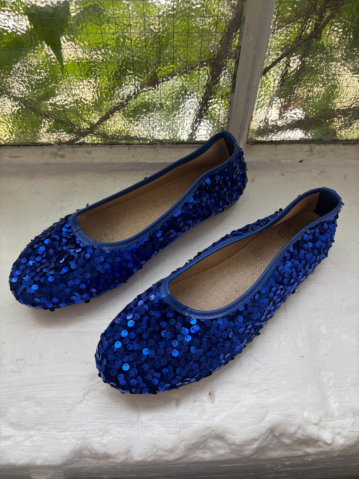 Electric Blue Sequin Pumps