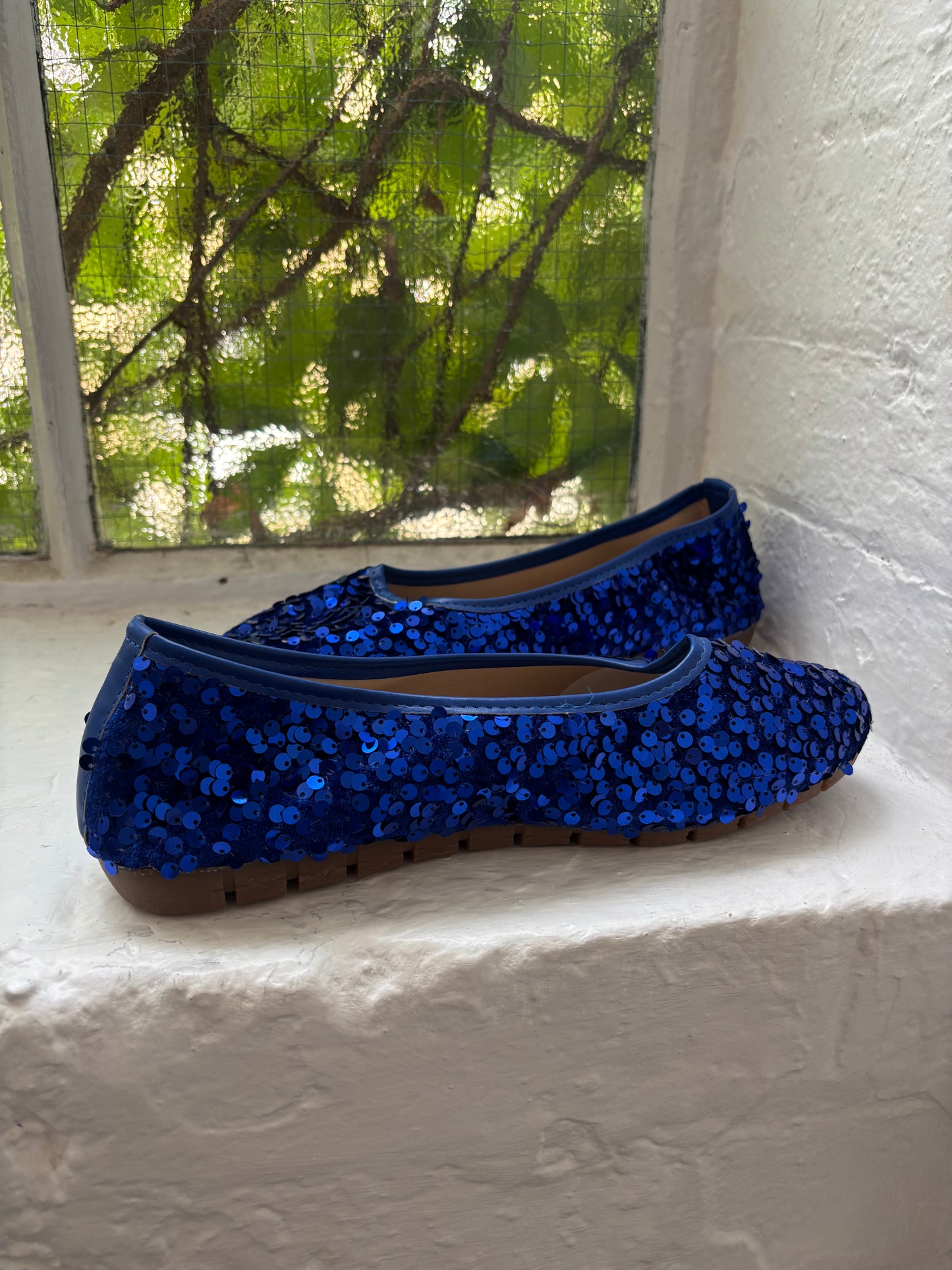 Electric Blue Sequin Pumps