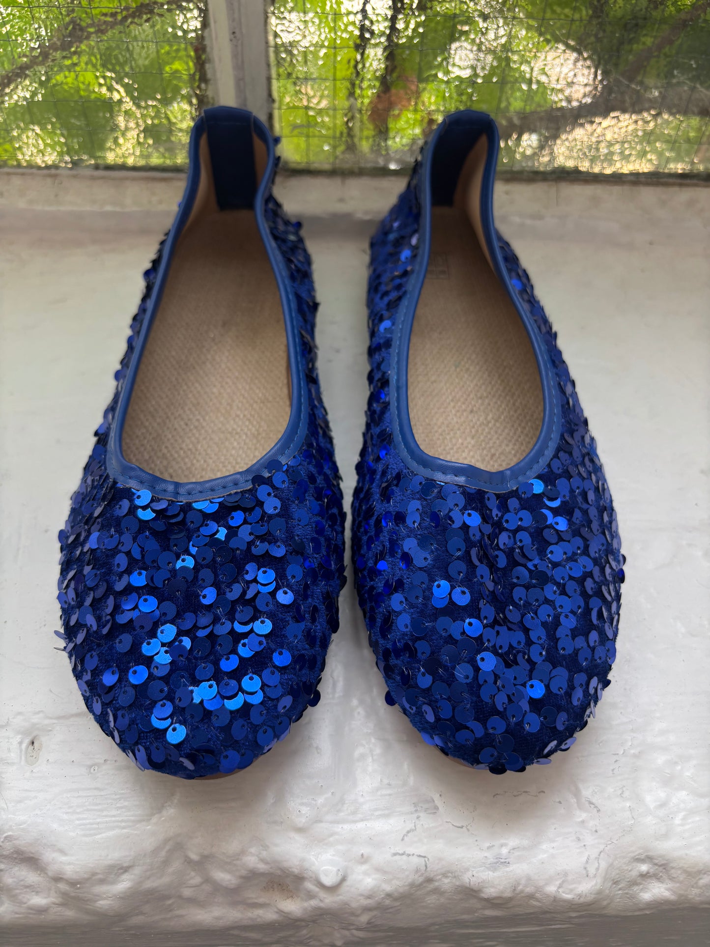 Electric Blue Sequin Pumps