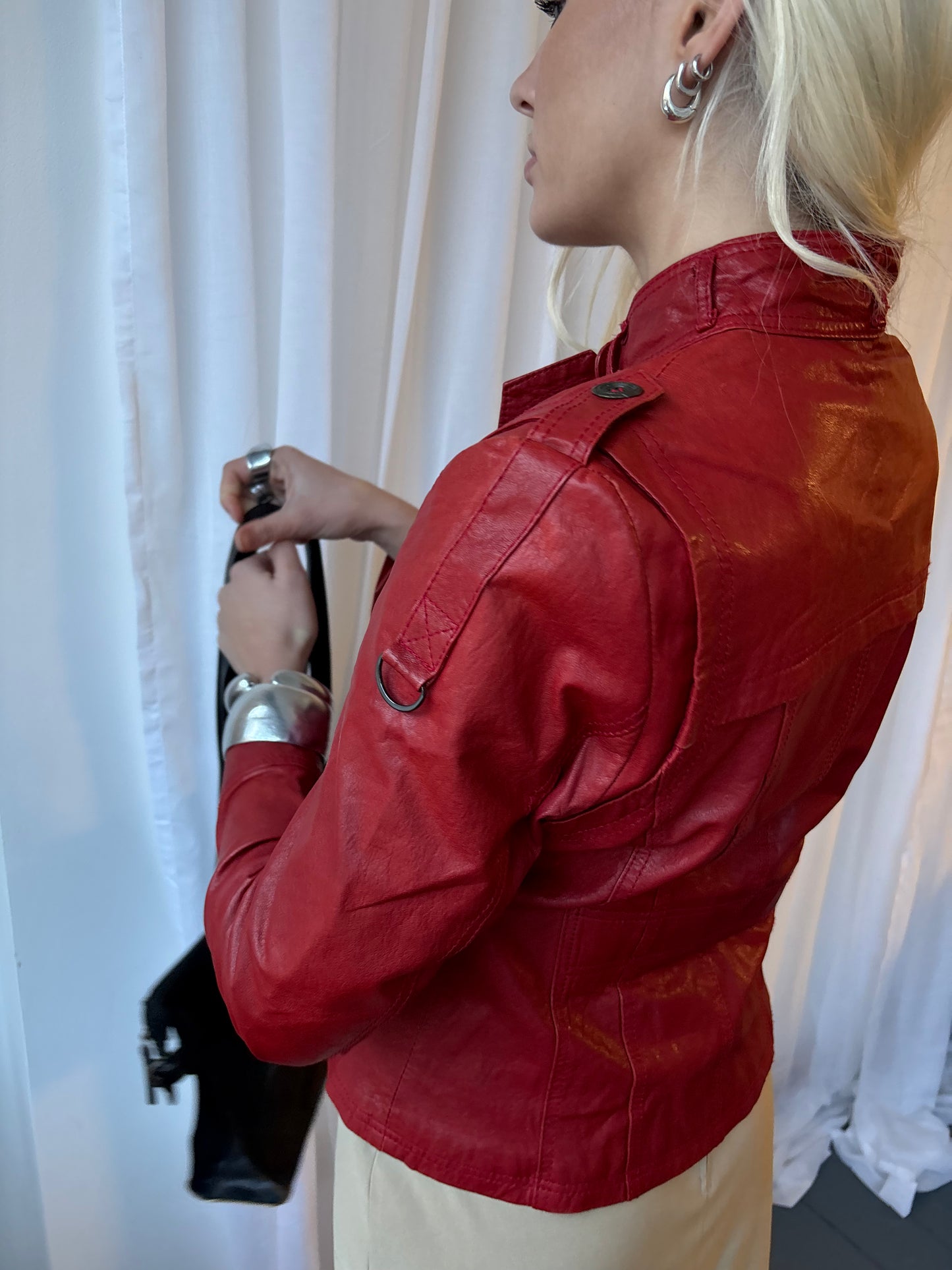 Vintage Red Leather Jacket