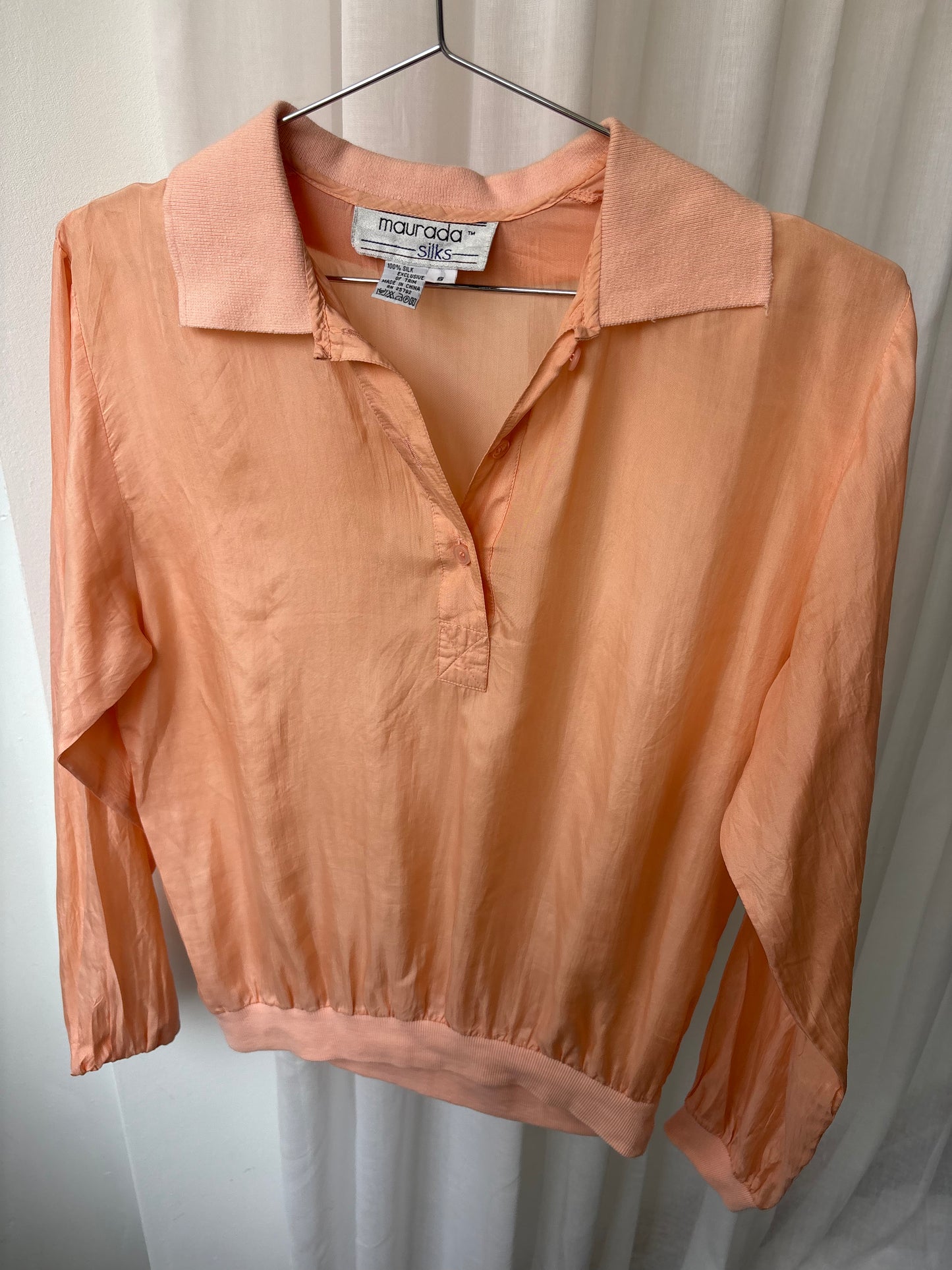 Maurada Peach Silk Shirt