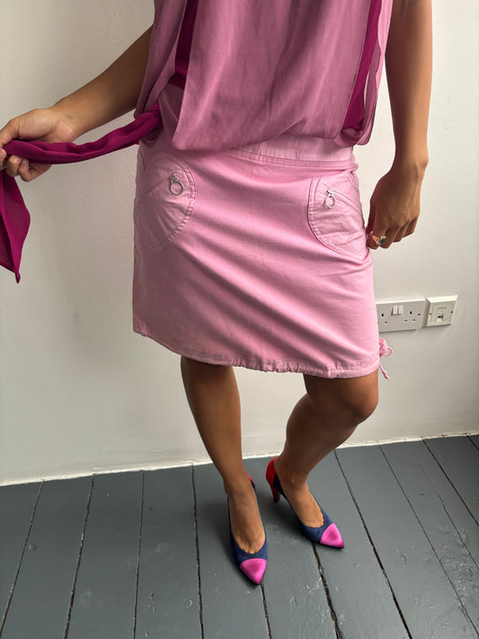 Moschino Pink Heart Pocket Skirt