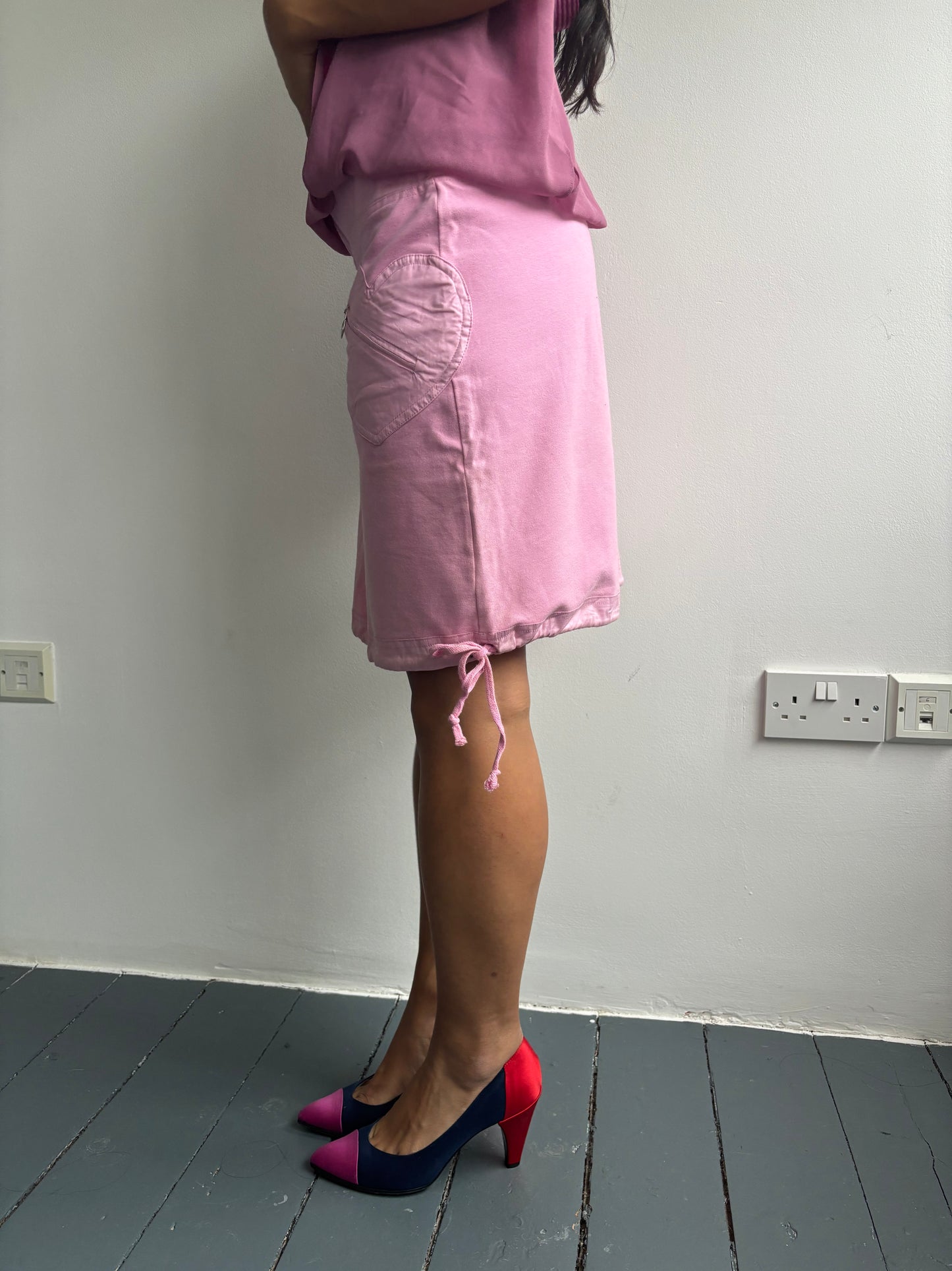 Moschino Pink Heart Pocket Skirt