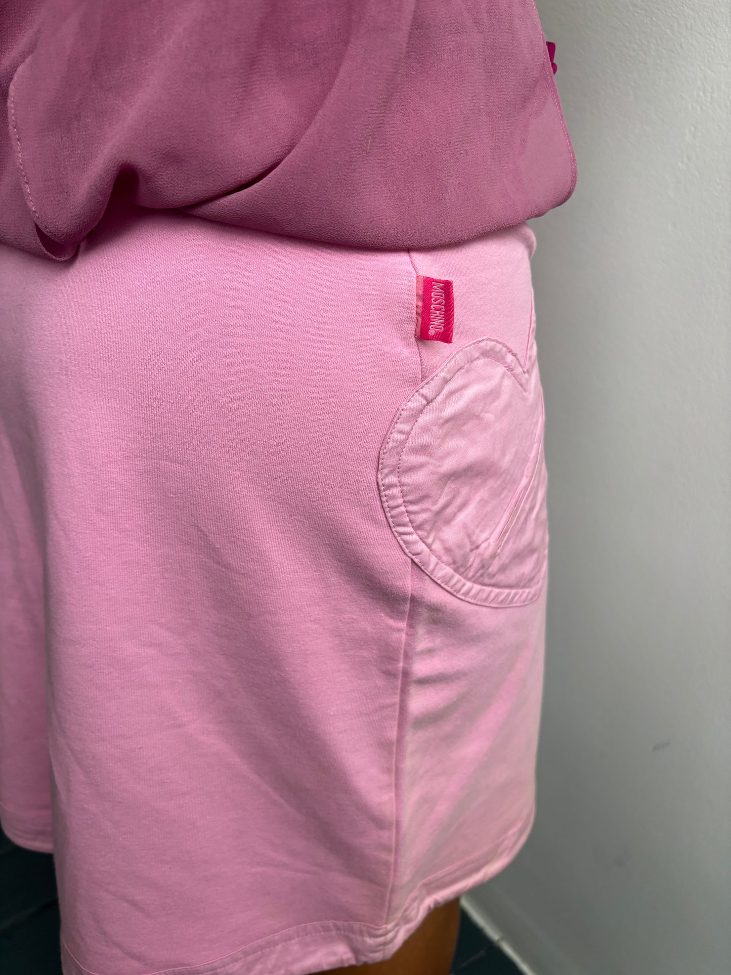 Moschino Pink Heart Pocket Skirt