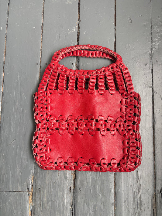 Angel Jackson Red Leather Bag