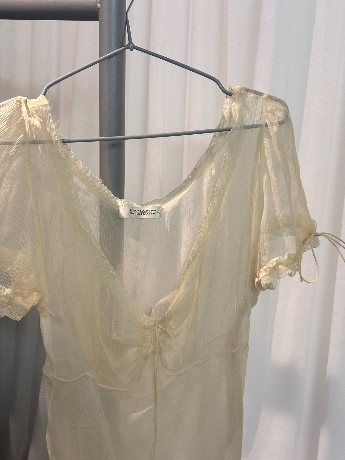 Ermanno Scervino Cream Silk Dress