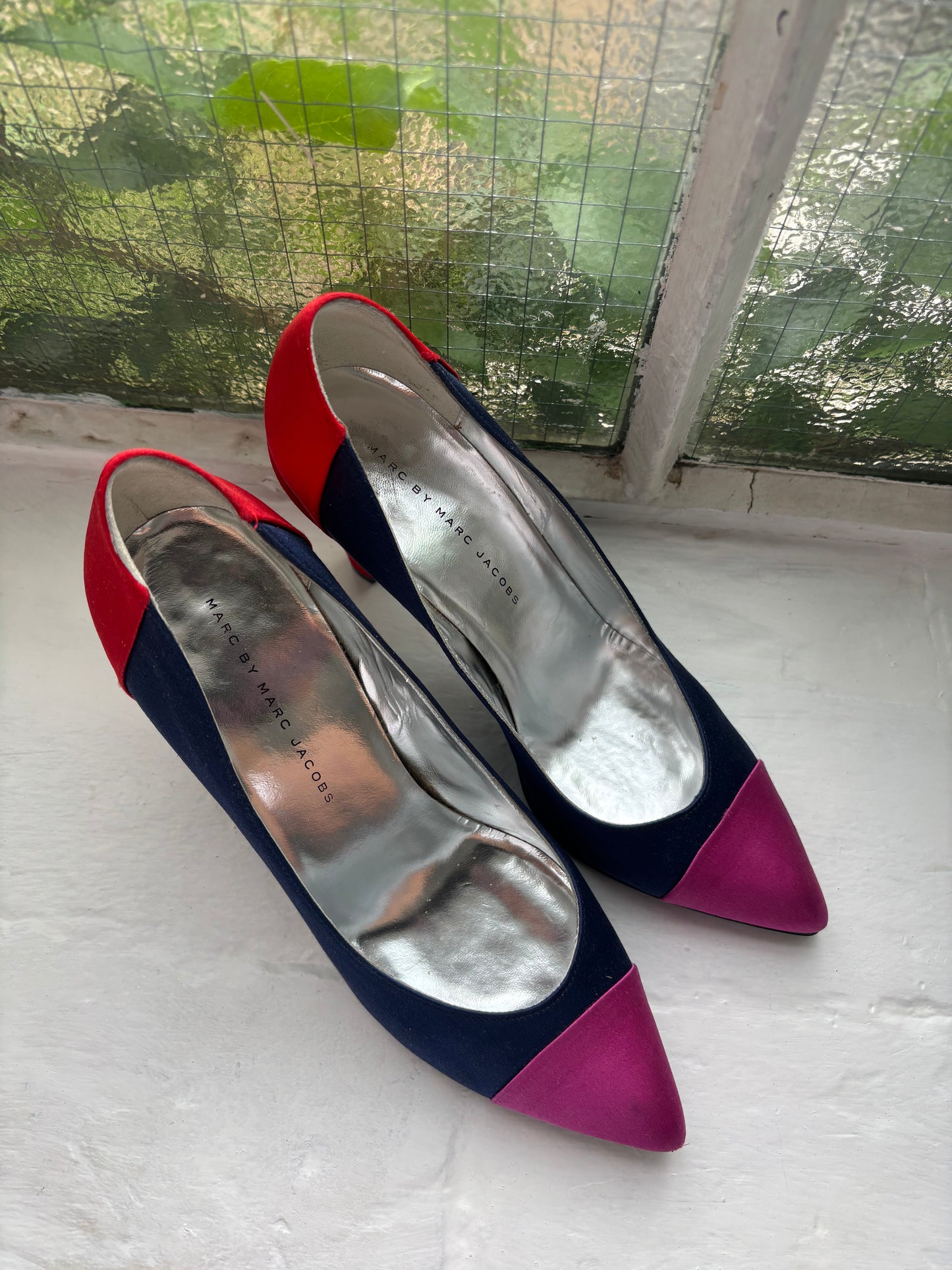 Marc Jacobs Satin Block Colour Heels