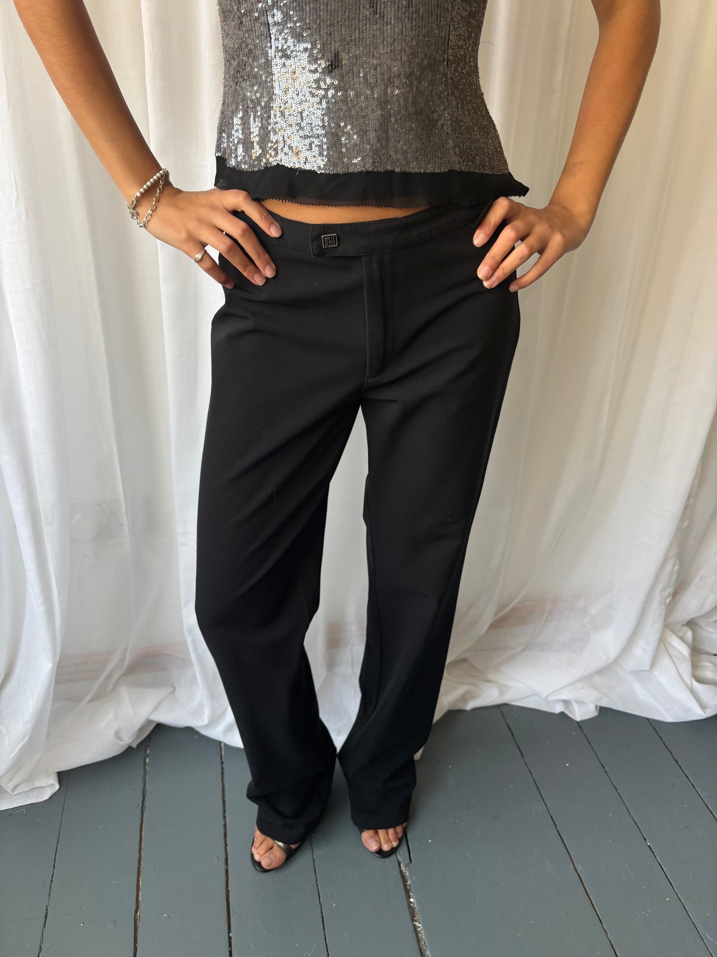 Versace 00s Black Trousers