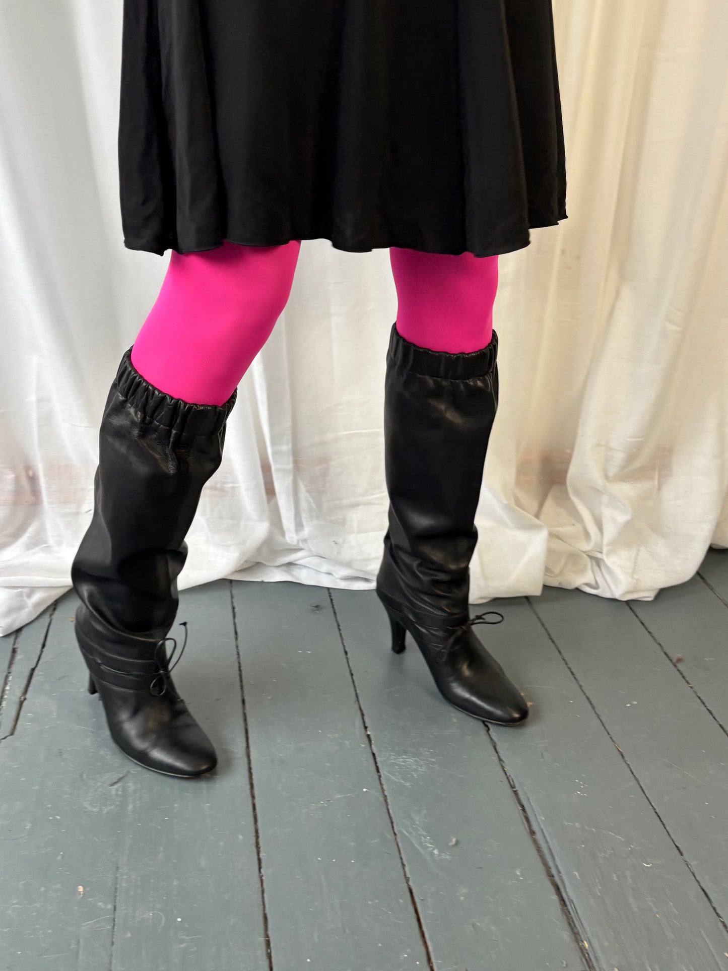 Bertie Black Leather Boots