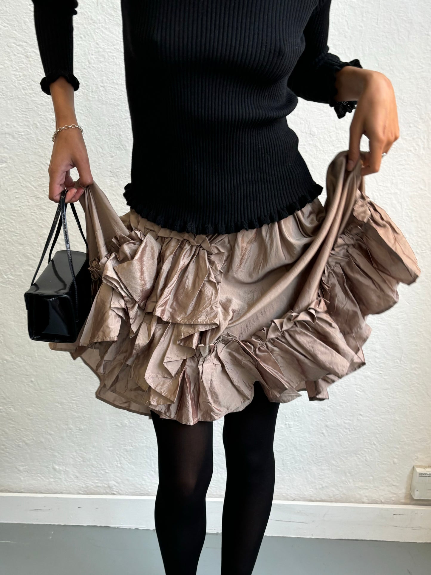 Miu Miu Ruffle Midi Skirt