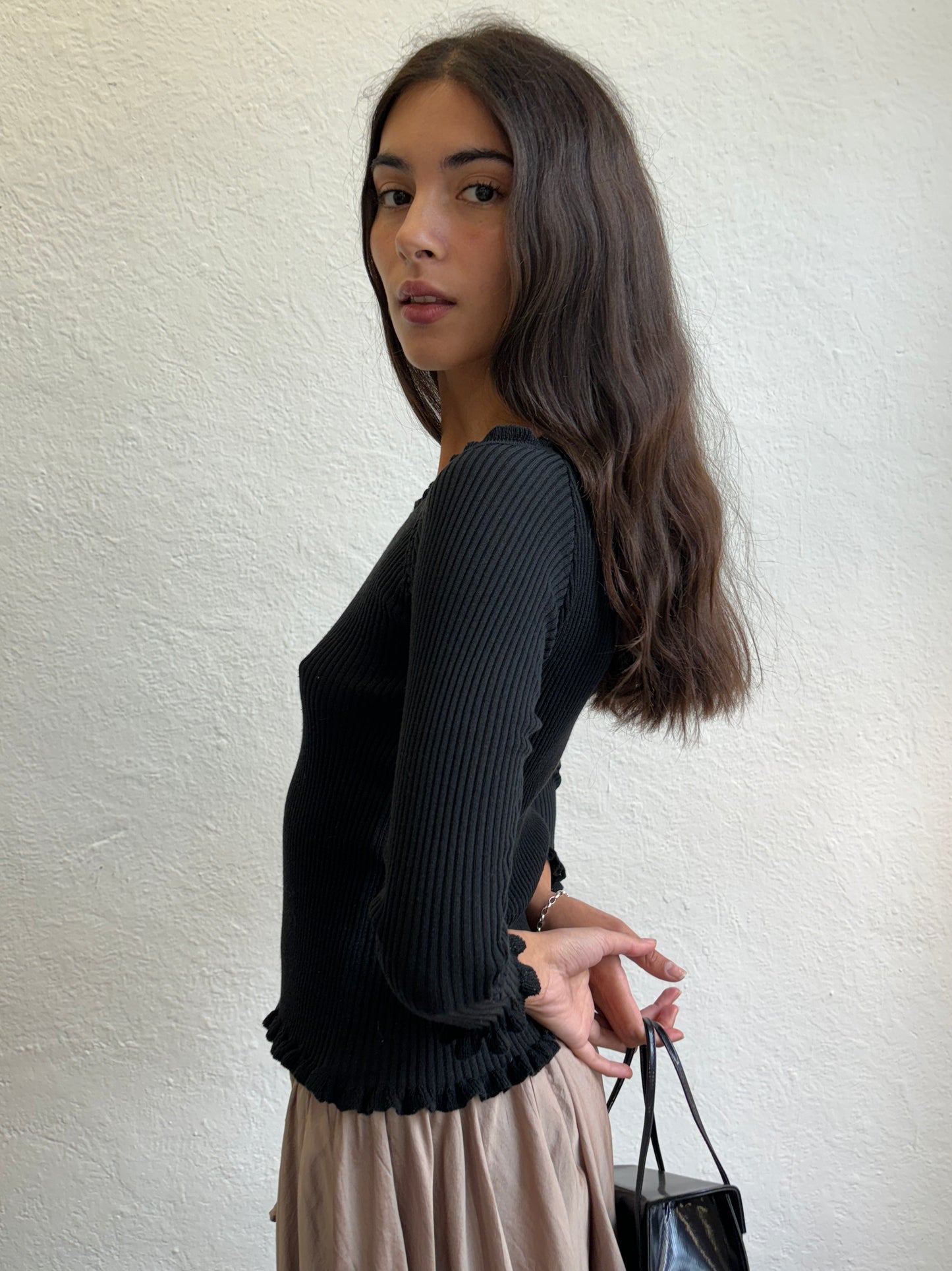 Georges Rech Black Knit Top