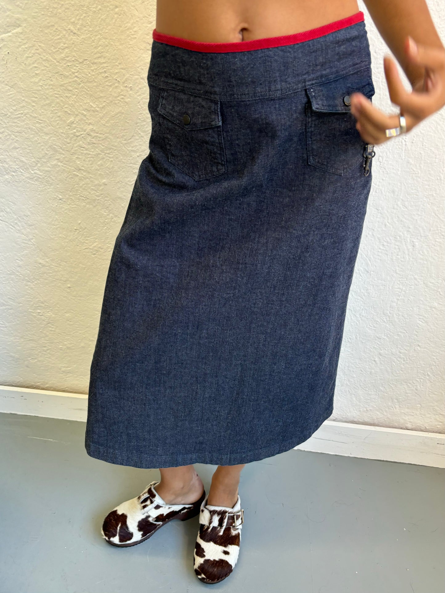 Burberry Denim Maxi Skirt