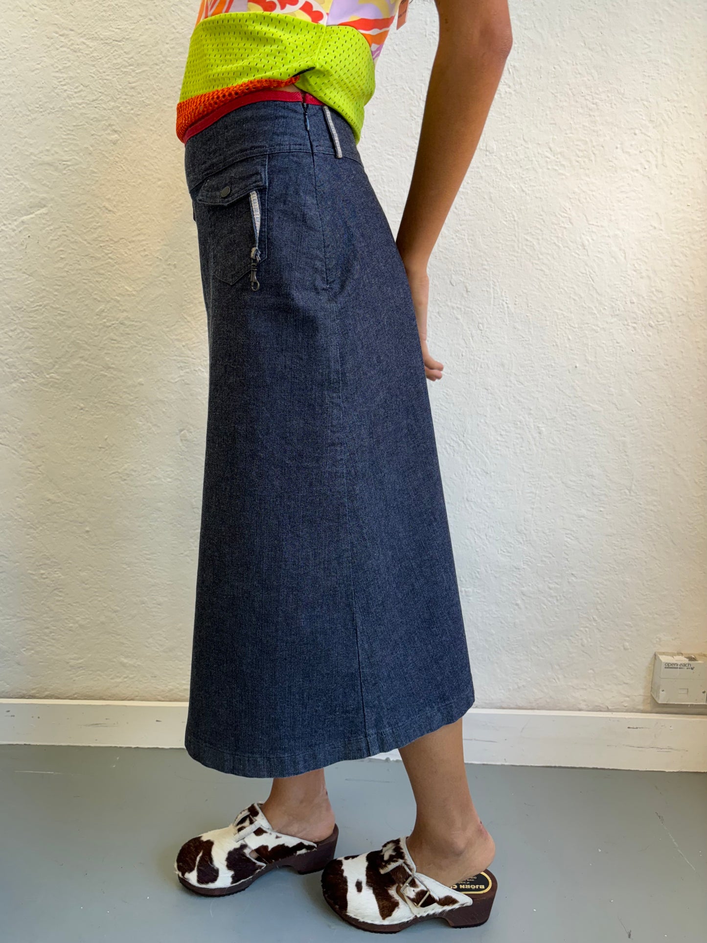 Burberry Denim Maxi Skirt