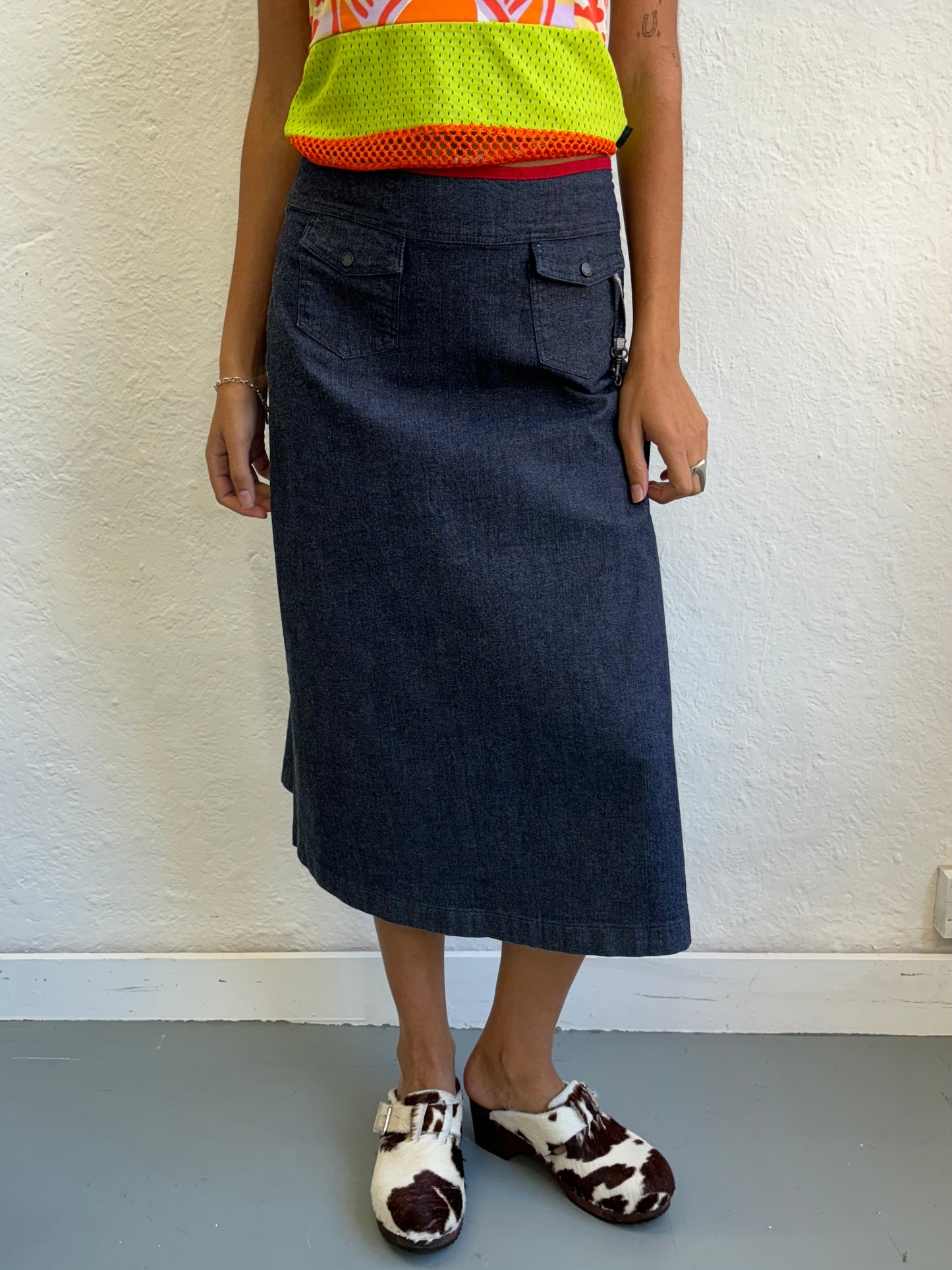 Burberry Denim Maxi Skirt