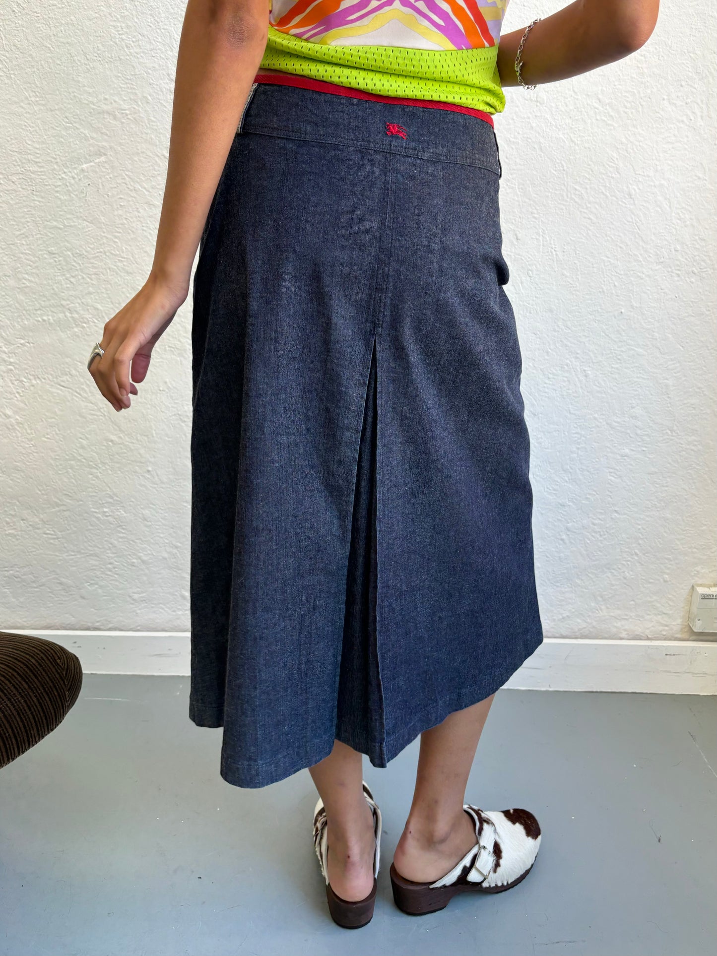 Burberry Denim Maxi Skirt