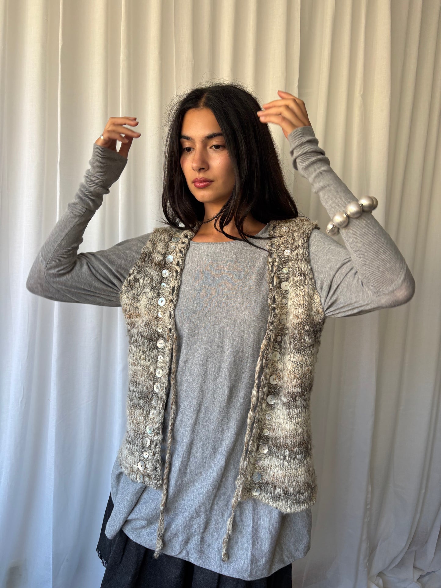 John Rocha Beige Knit Gilet