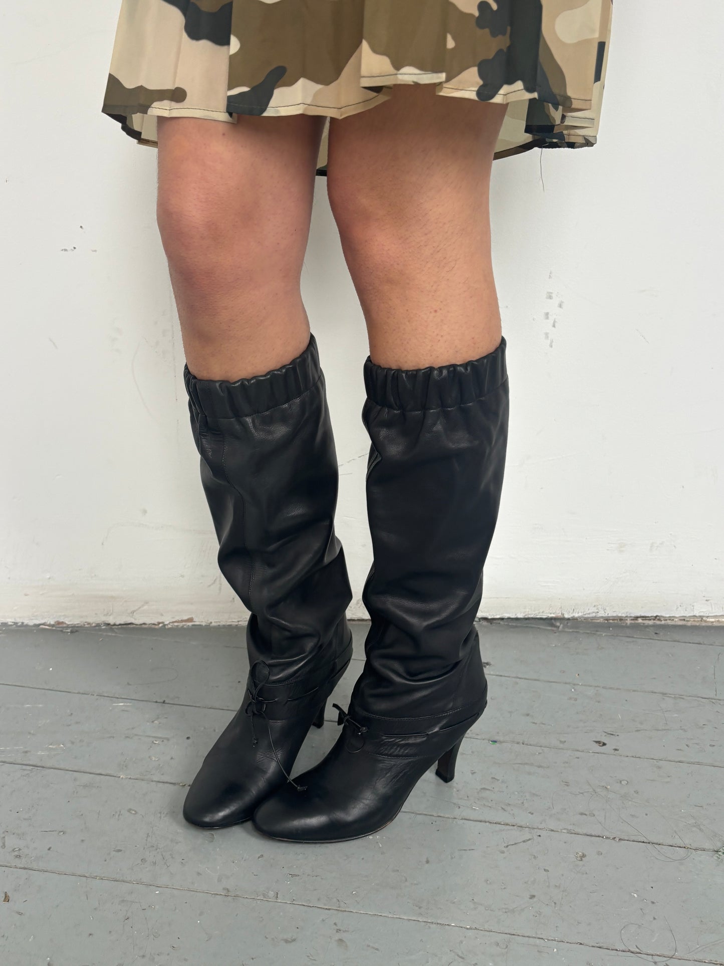 Bertie Black Leather Boots