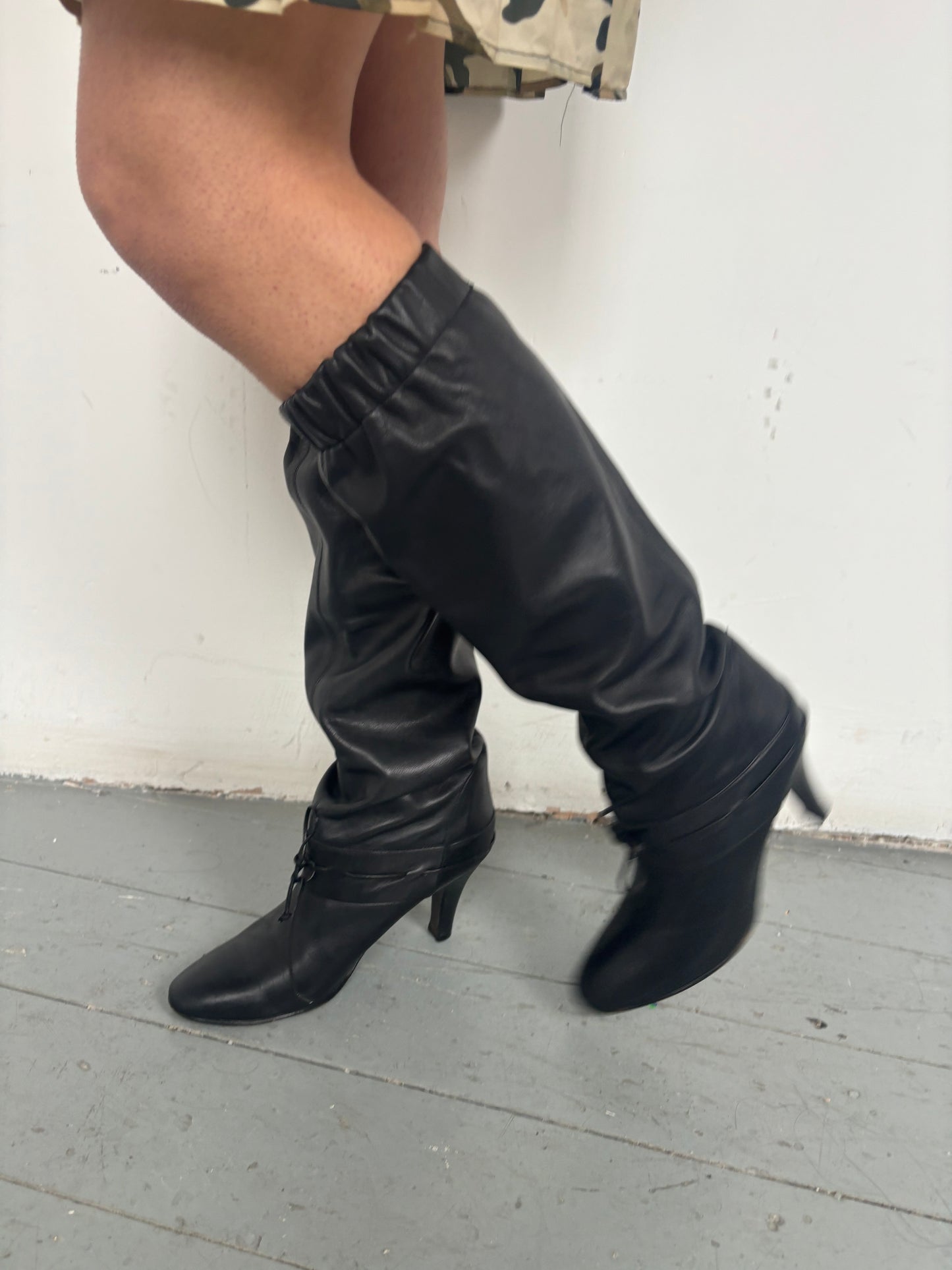 Bertie Black Leather Boots
