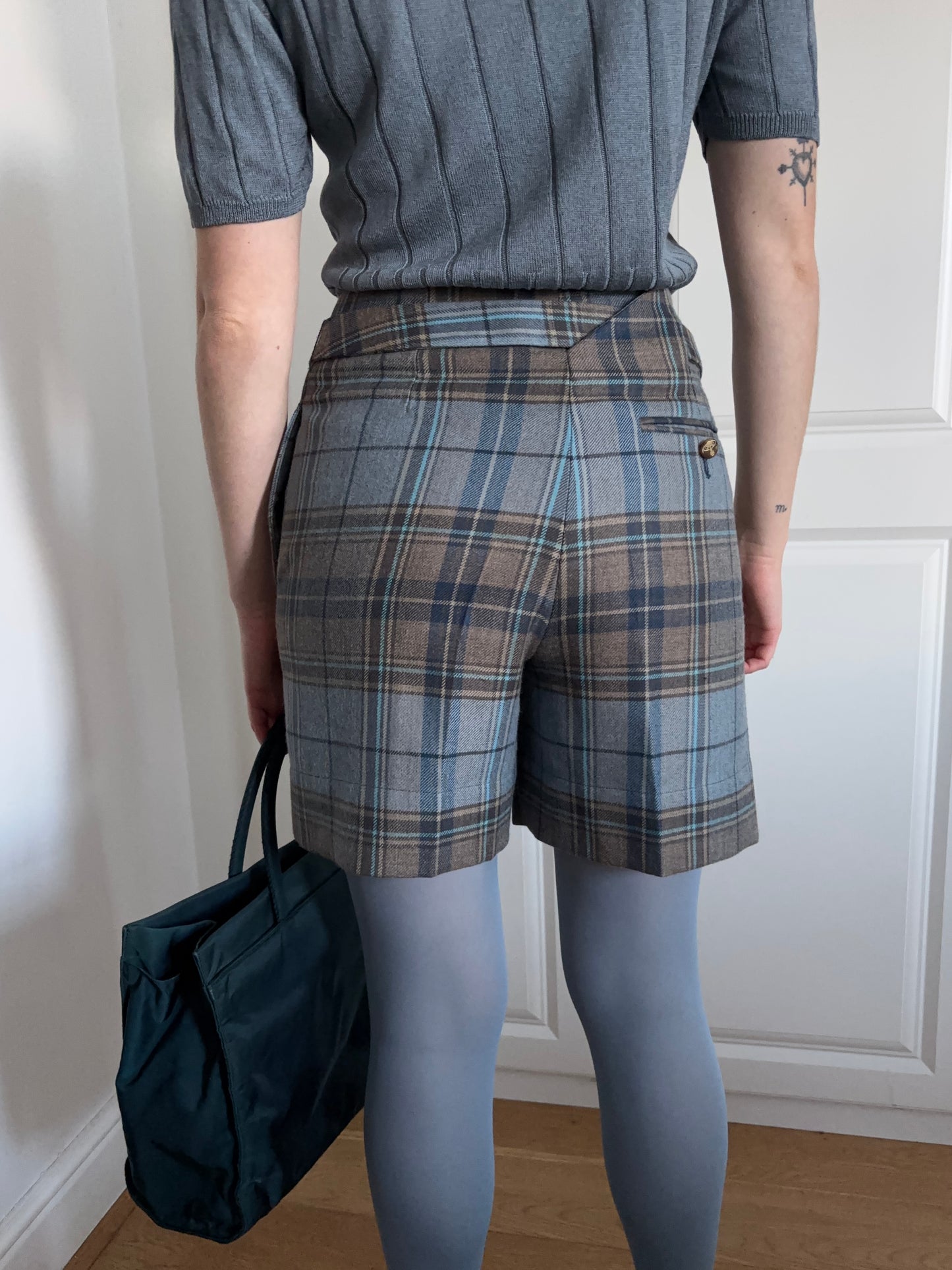 Vivienne Westwood Blue Plaid Shorts