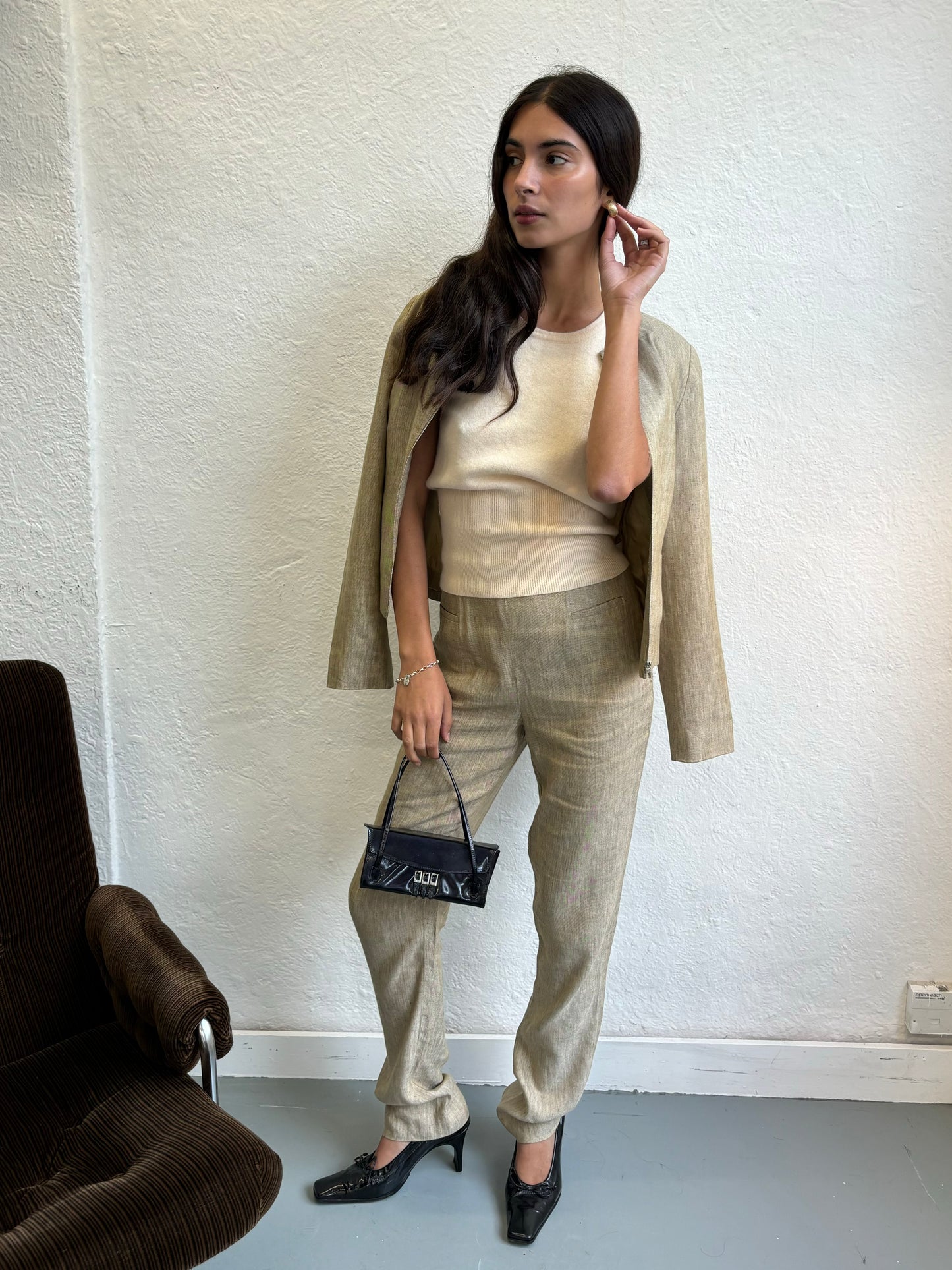 Amanda Wakeley 1990s Beige Suit