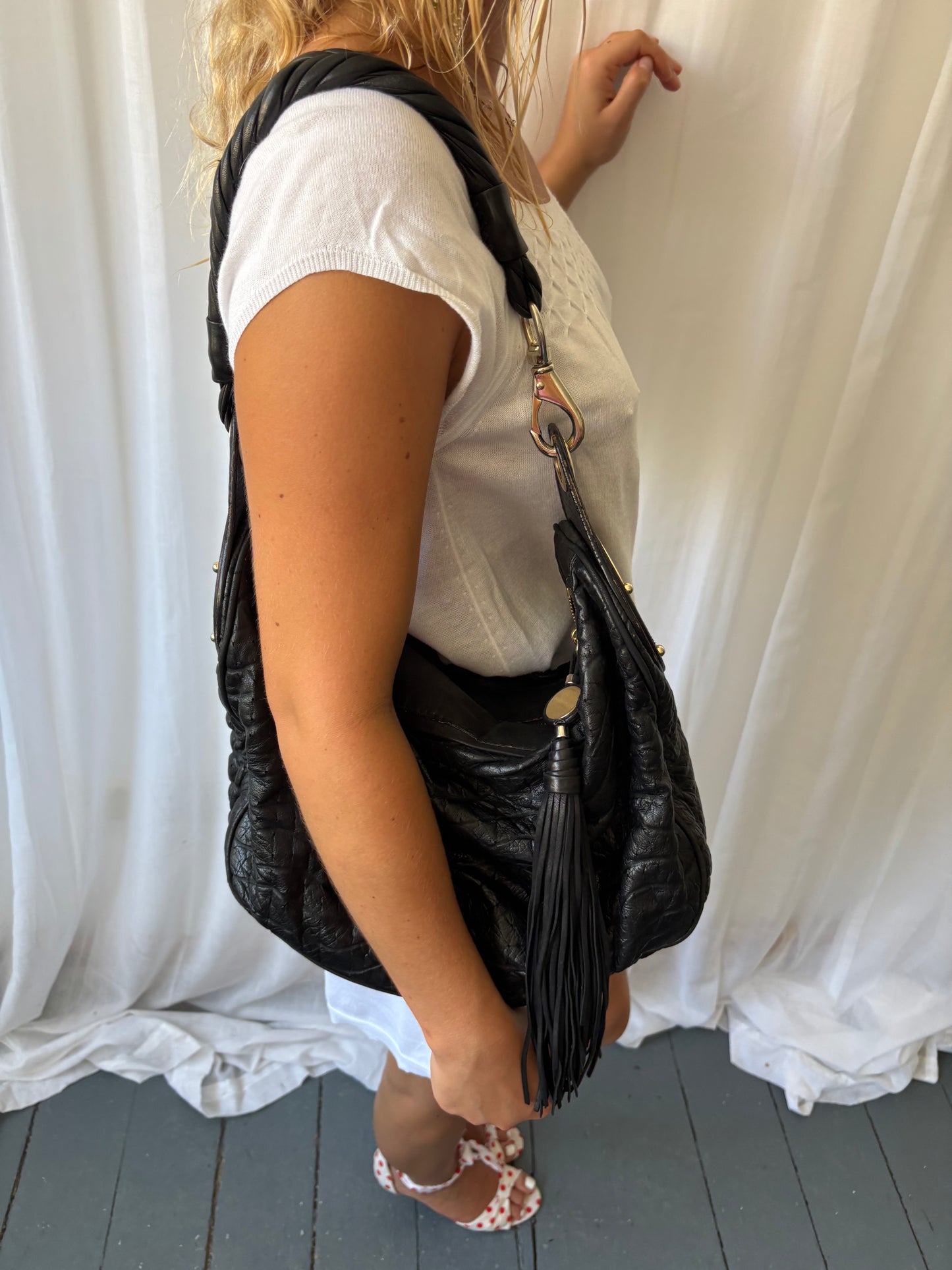 Versace Black Leather Bag