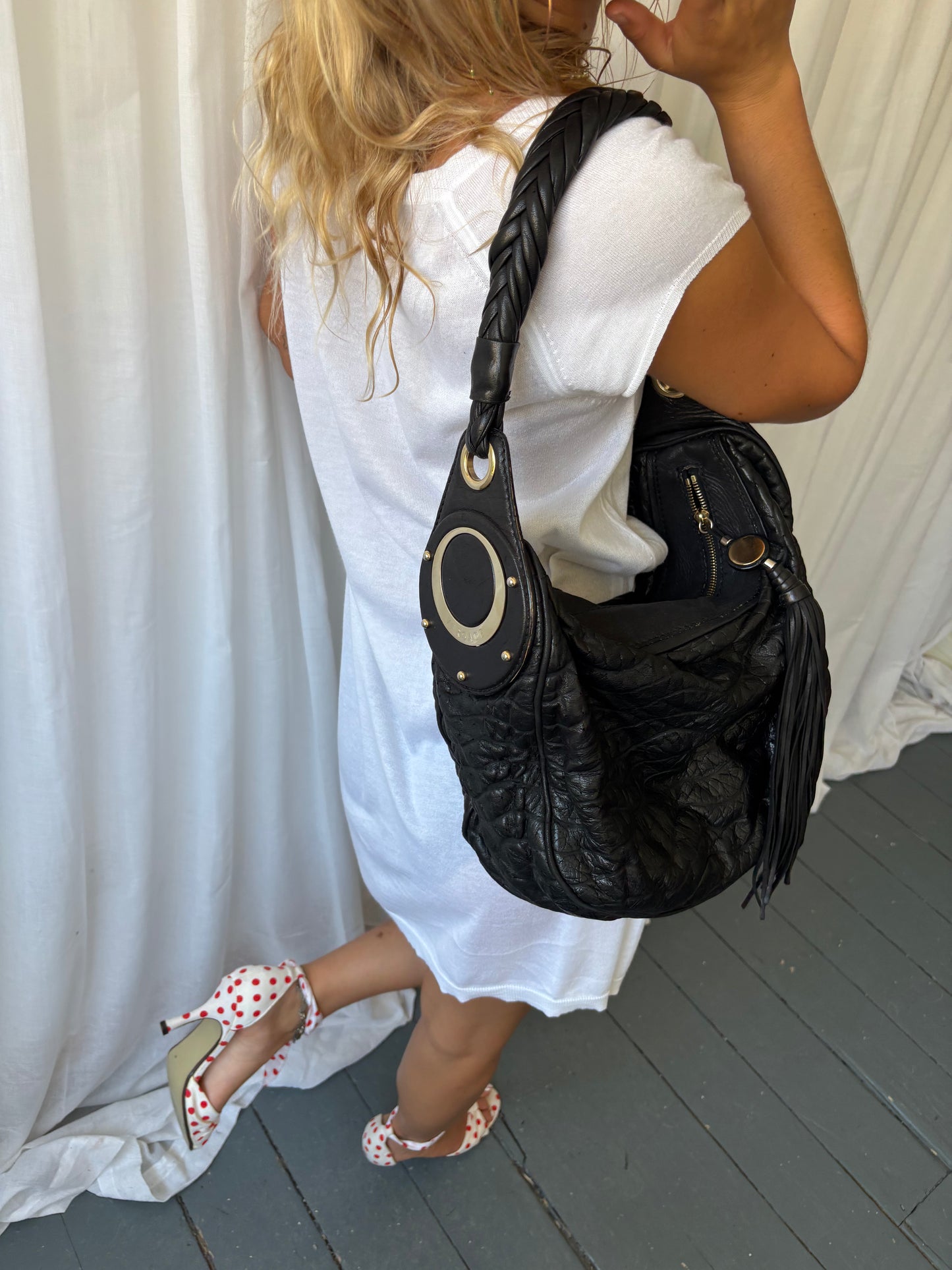 Versace Black Leather Bag