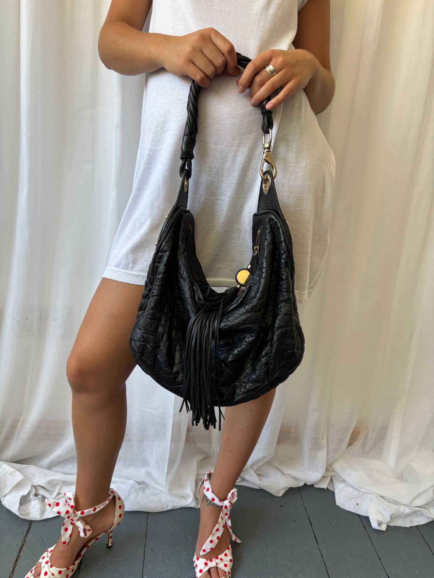 Versace Black Leather Bag