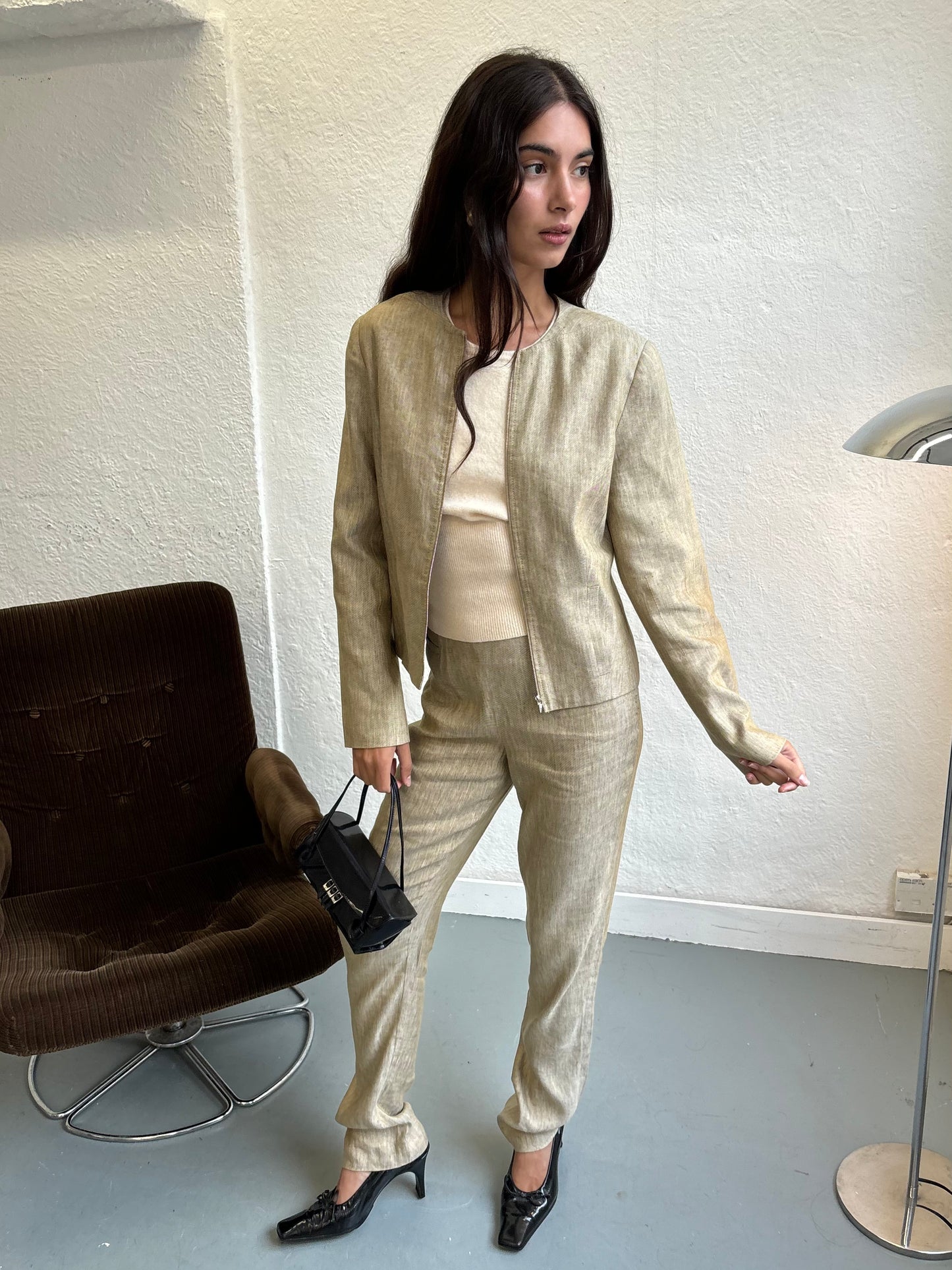 Amanda Wakeley 1990s Beige Suit