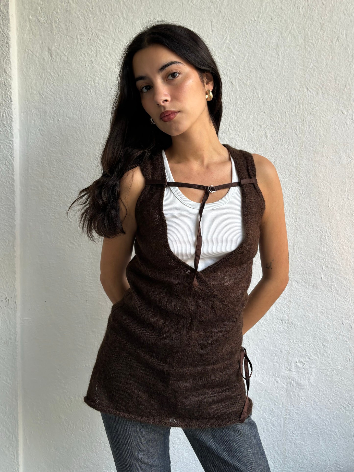 Full Circle Brown Knit Top